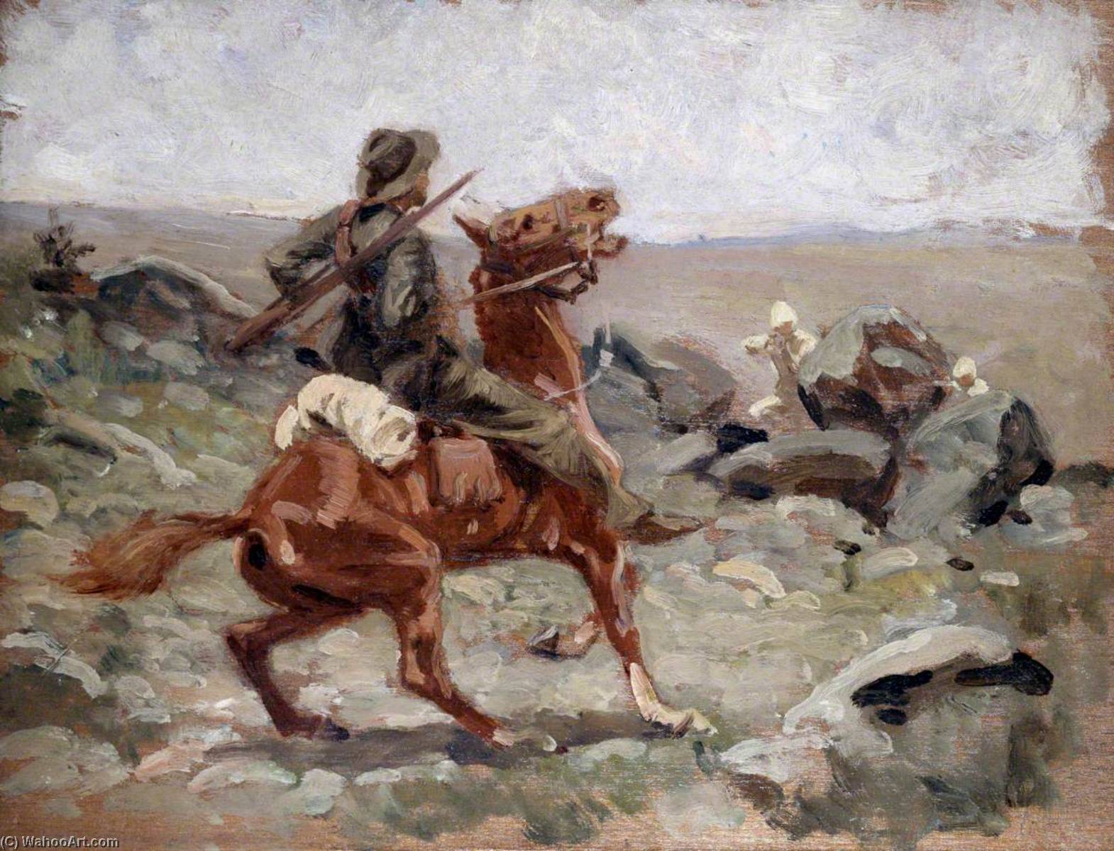 Wikioo.org - The Encyclopedia of Fine Arts - Painting, Artwork by William Barns Wollen - An Ambush, Boer War