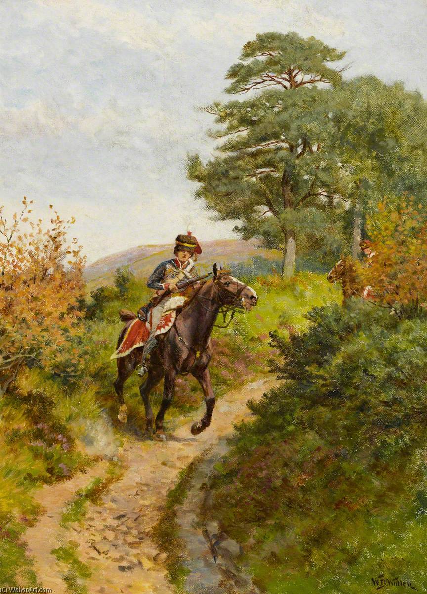 Wikioo.org - The Encyclopedia of Fine Arts - Painting, Artwork by William Barns Wollen - Right About Turn 'Nobby', Peninsular War, c.1809