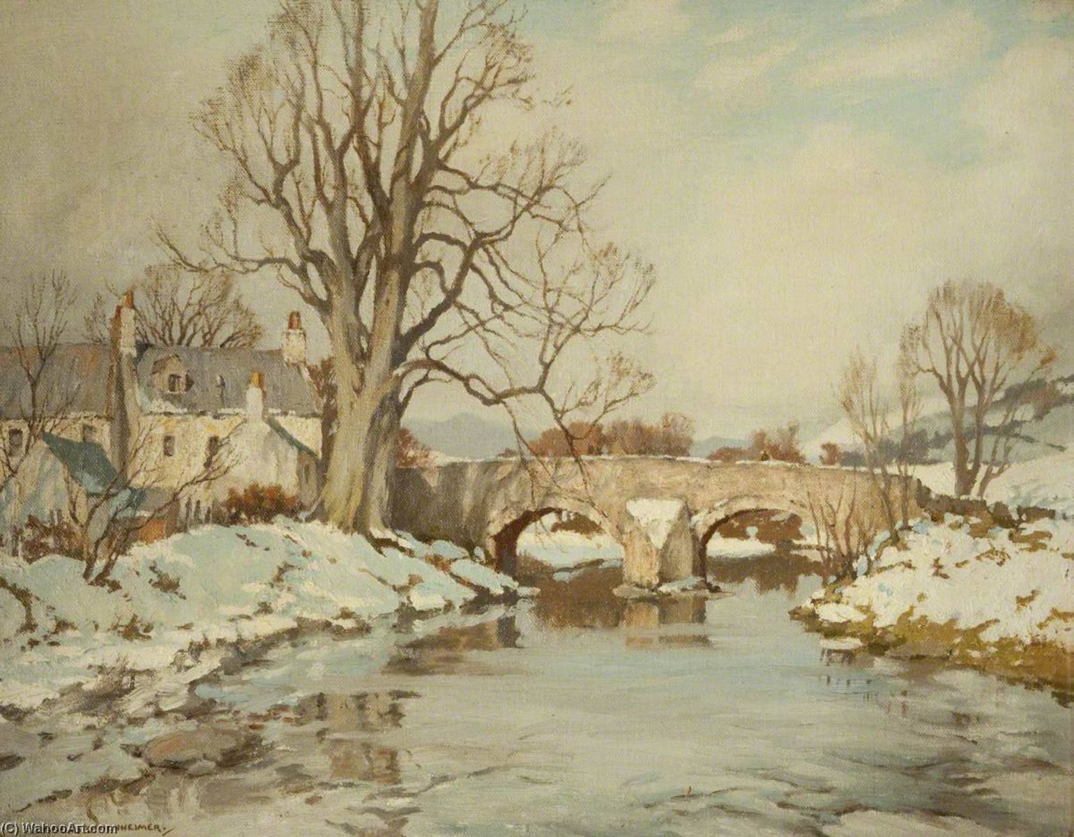 Wikioo.org - The Encyclopedia of Fine Arts - Painting, Artwork by Charles Oppenheimer - Winter Landscape in Galloway