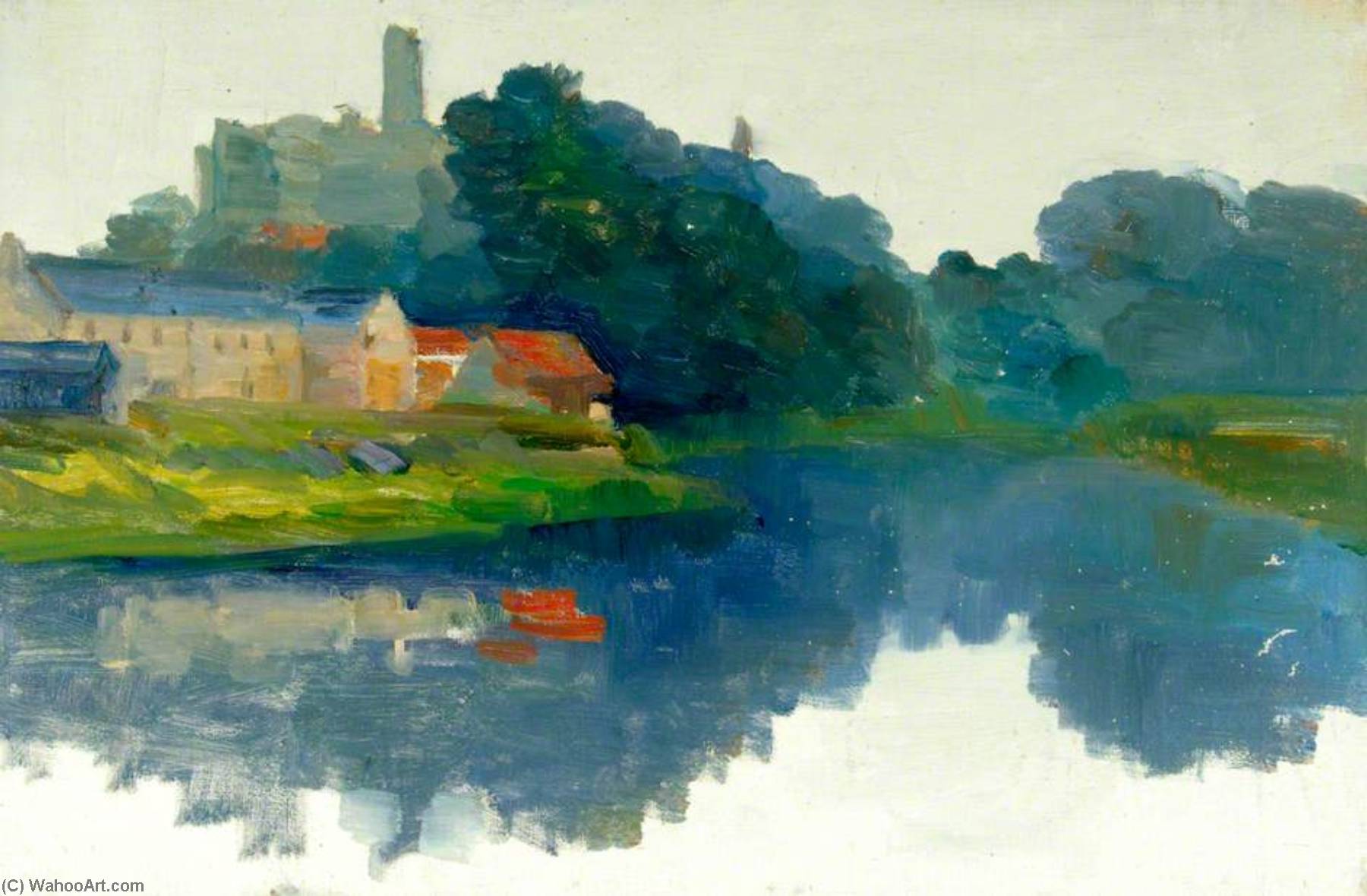 Wikioo.org - The Encyclopedia of Fine Arts - Painting, Artwork by William Henry Charlton - River Scene