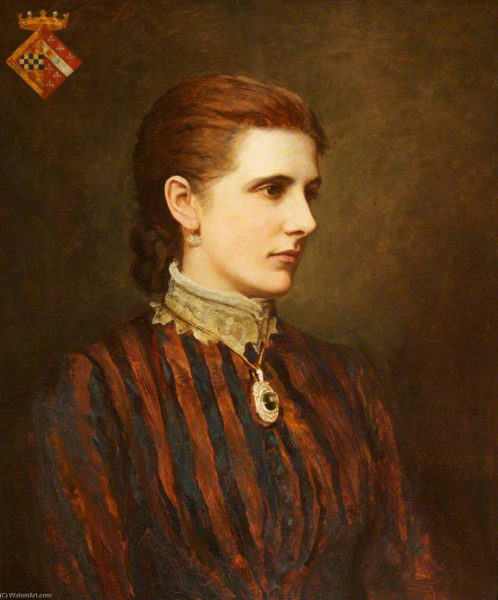 Wikioo.org - The Encyclopedia of Fine Arts - Painting, Artwork by Edward Travanyon Haynes - Gwendolen Howard (d.1932), Wife of the 3rd Marquess of Bute