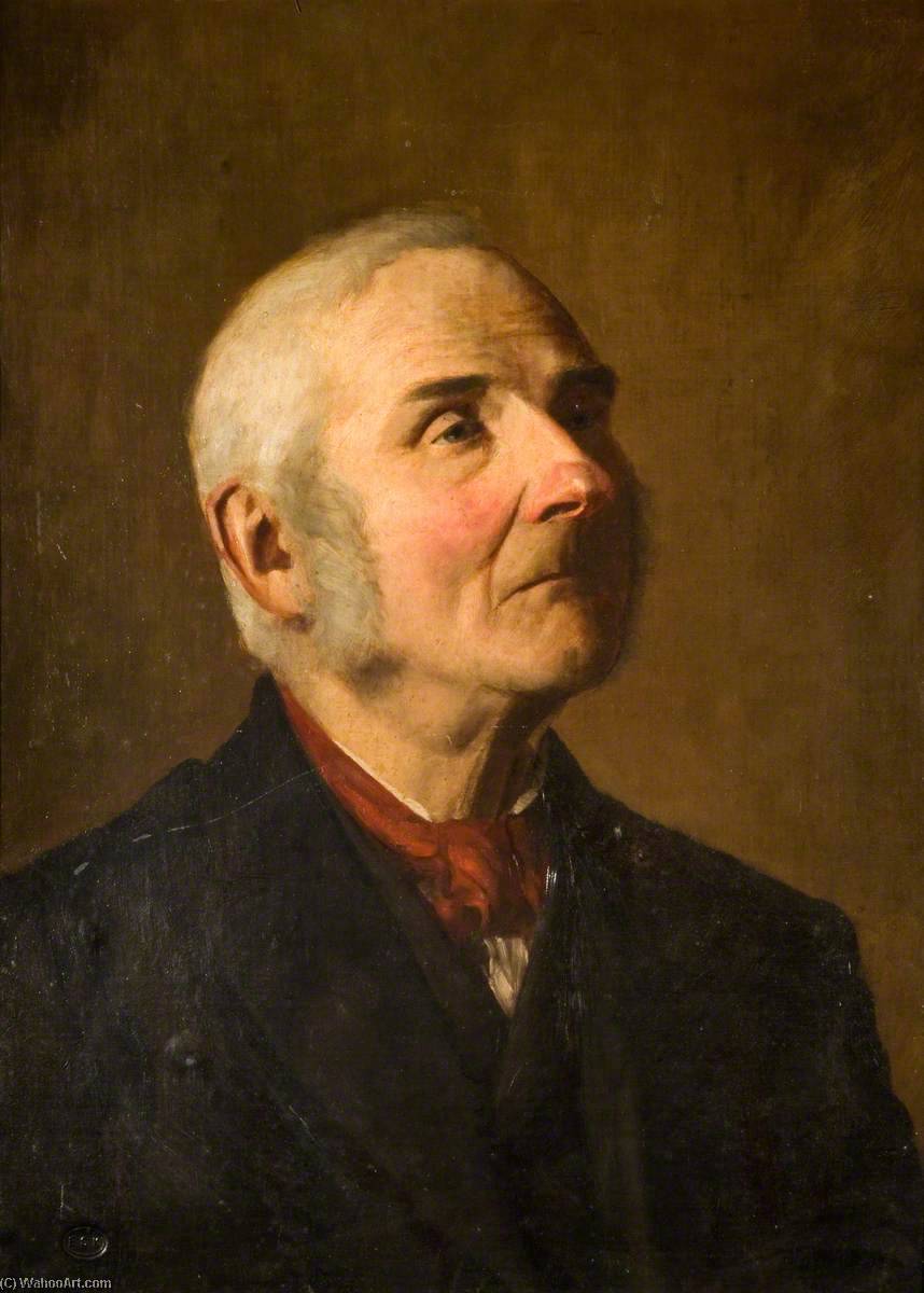 Wikioo.org - The Encyclopedia of Fine Arts - Painting, Artwork by George Cartlidge - A Model from Art School (Portrait of an Old Man)