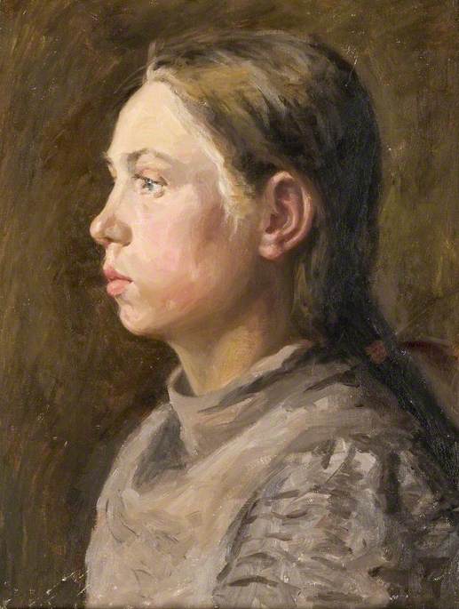 Wikioo.org - The Encyclopedia of Fine Arts - Painting, Artwork by Albert Ranney Chewett - Profile of a Girl