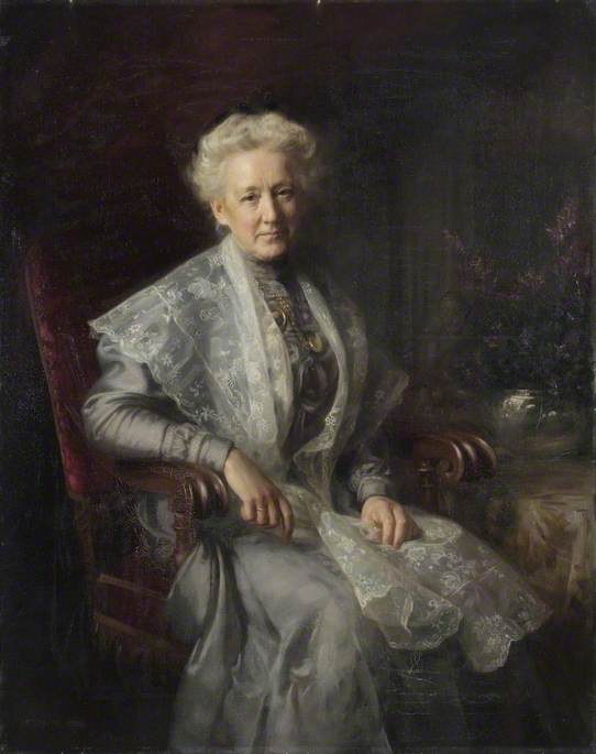 Wikioo.org - The Encyclopedia of Fine Arts - Painting, Artwork by Arthur Trevethin Nowell - Mrs Wiseman (1834–1912)