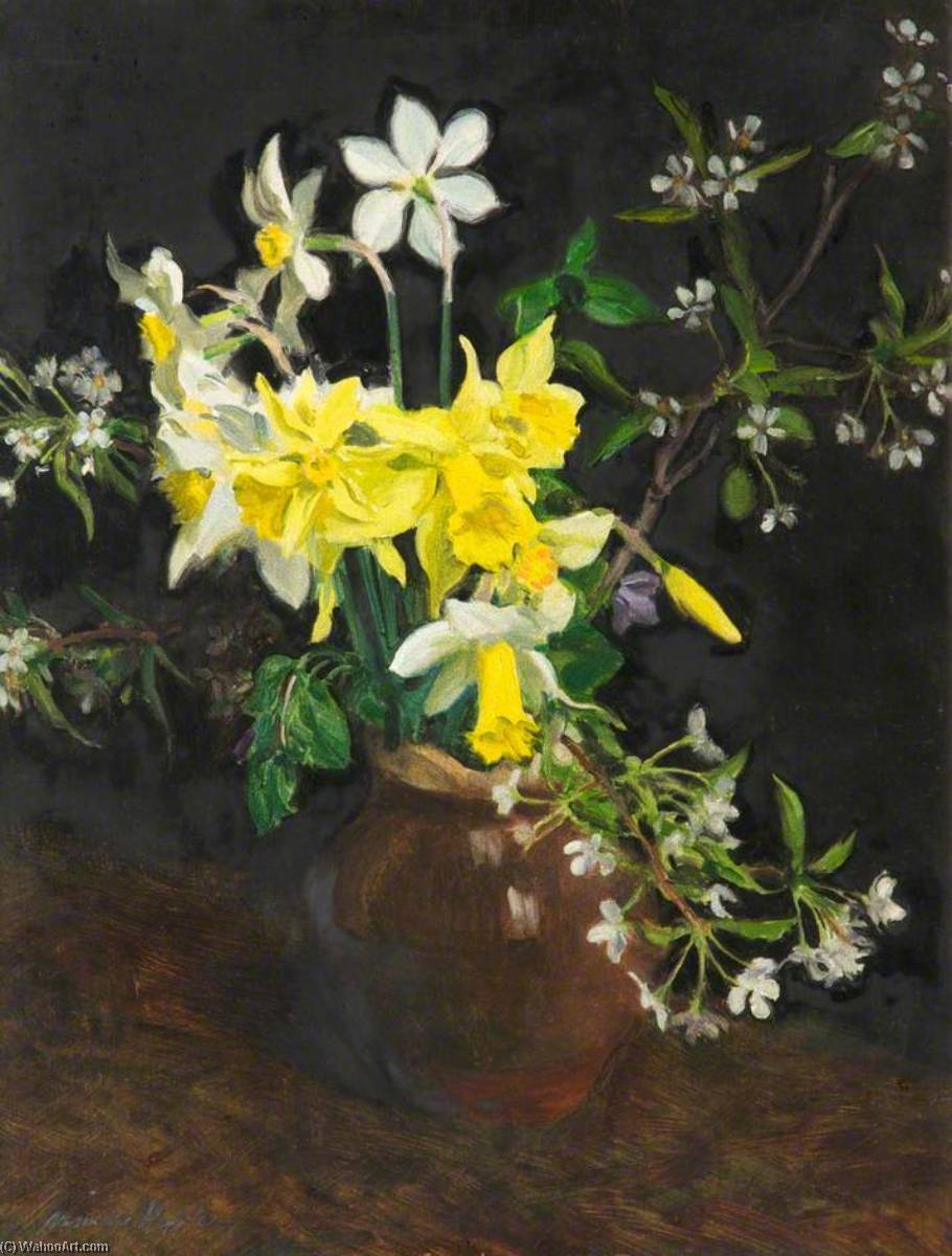 Wikioo.org - The Encyclopedia of Fine Arts - Painting, Artwork by Norman Hepple - Spring Flowers