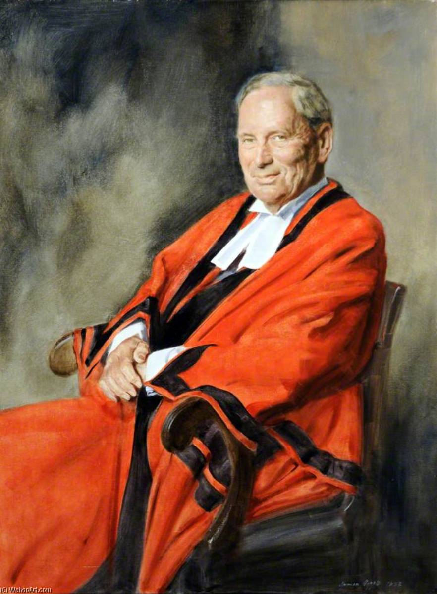 Wikioo.org - The Encyclopedia of Fine Arts - Painting, Artwork by Norman Hepple - Sir Robert Le Masurier (1913–1996), Bailiff of Jersey (1962–1974)