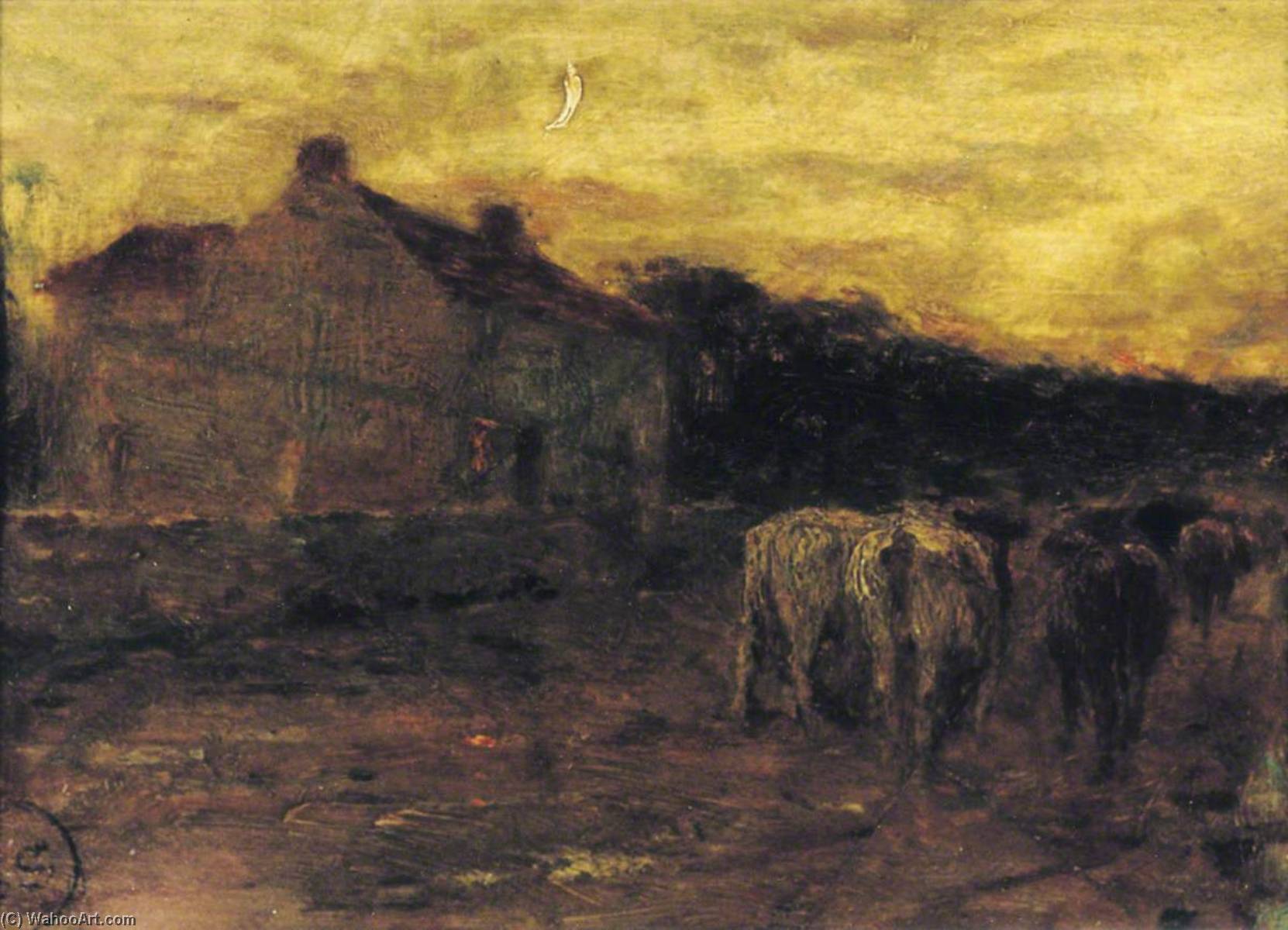 Wikioo.org - The Encyclopedia of Fine Arts - Painting, Artwork by William Edward Stott - Approaching Night