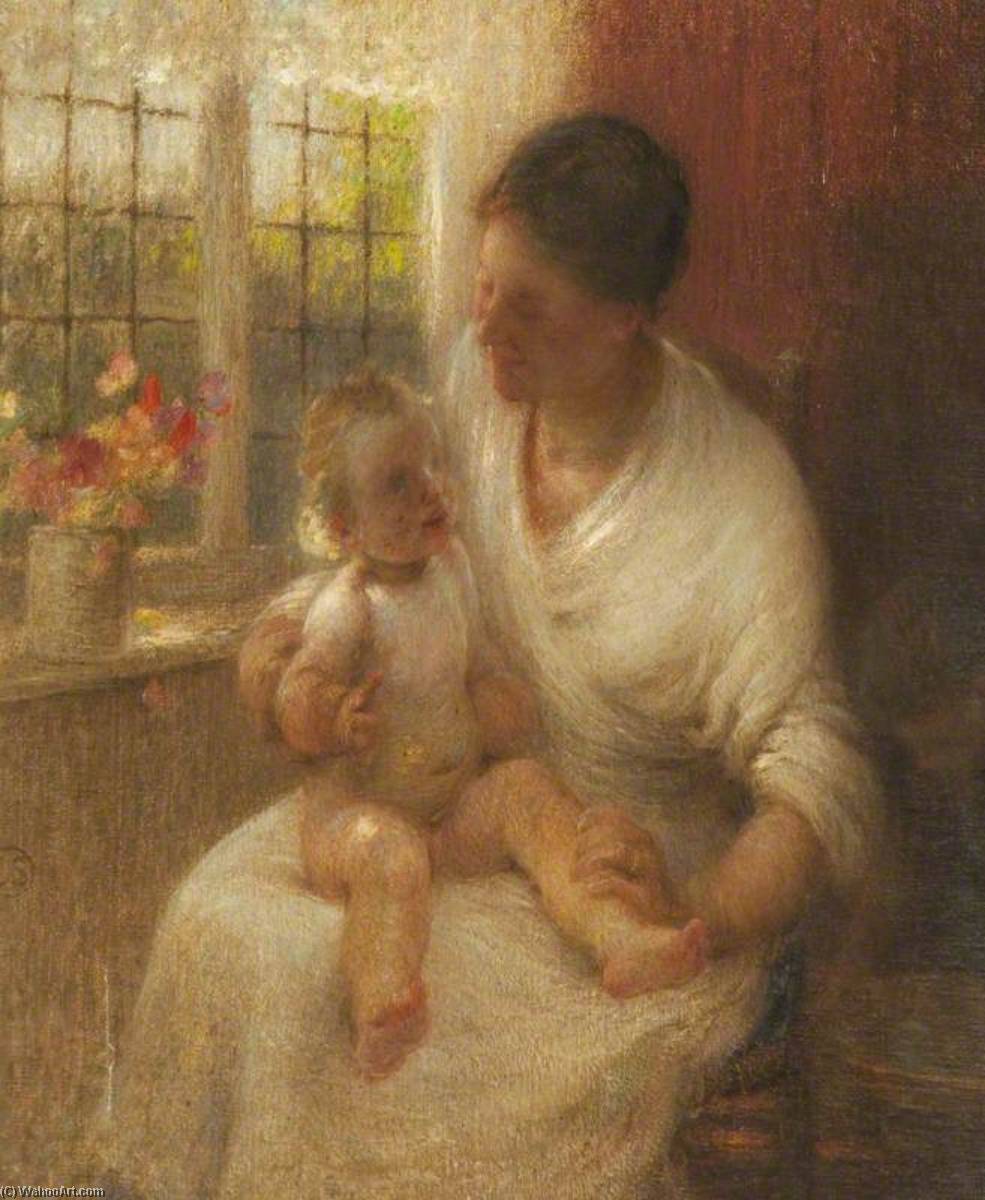 Wikioo.org - The Encyclopedia of Fine Arts - Painting, Artwork by William Edward Stott - A Cottage Madonna