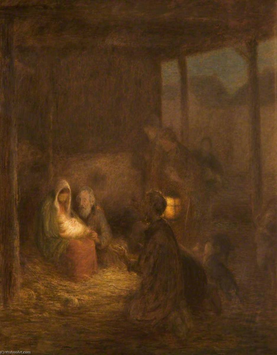 Wikioo.org - The Encyclopedia of Fine Arts - Painting, Artwork by William Edward Stott - There Was No Room in the Inn
