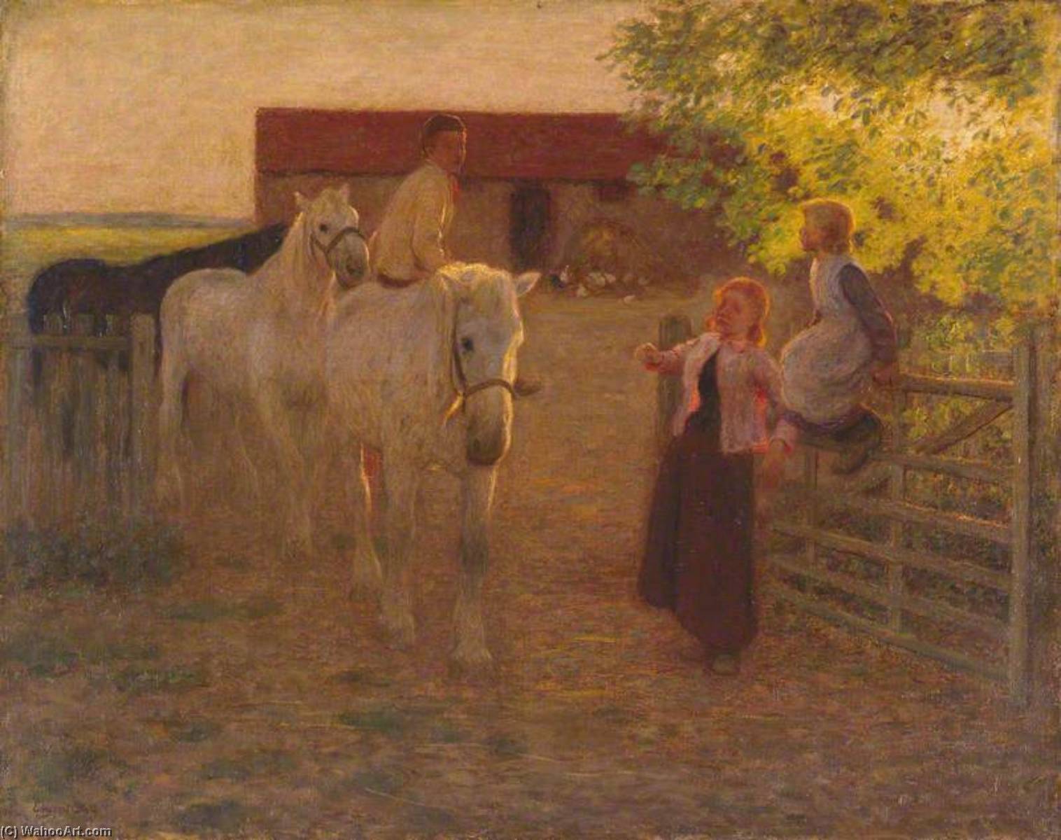 Wikioo.org - The Encyclopedia of Fine Arts - Painting, Artwork by William Edward Stott - The Old Gate