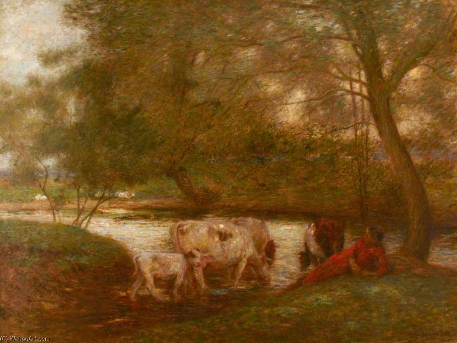 Wikioo.org - The Encyclopedia of Fine Arts - Painting, Artwork by William Edward Stott - The Watering Place