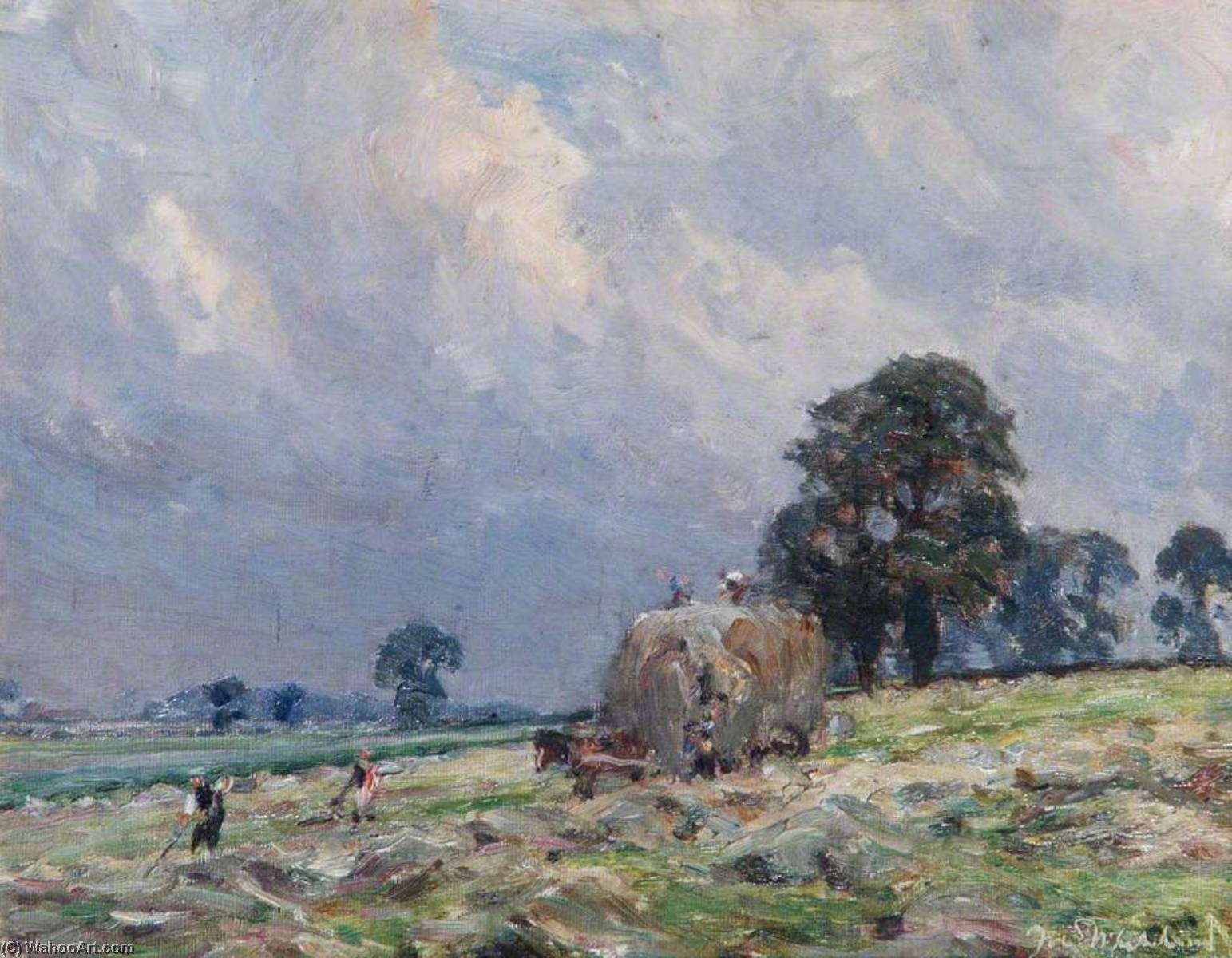 Wikioo.org - The Encyclopedia of Fine Arts - Painting, Artwork by Frederick William Newton Whitehead - Hayfield