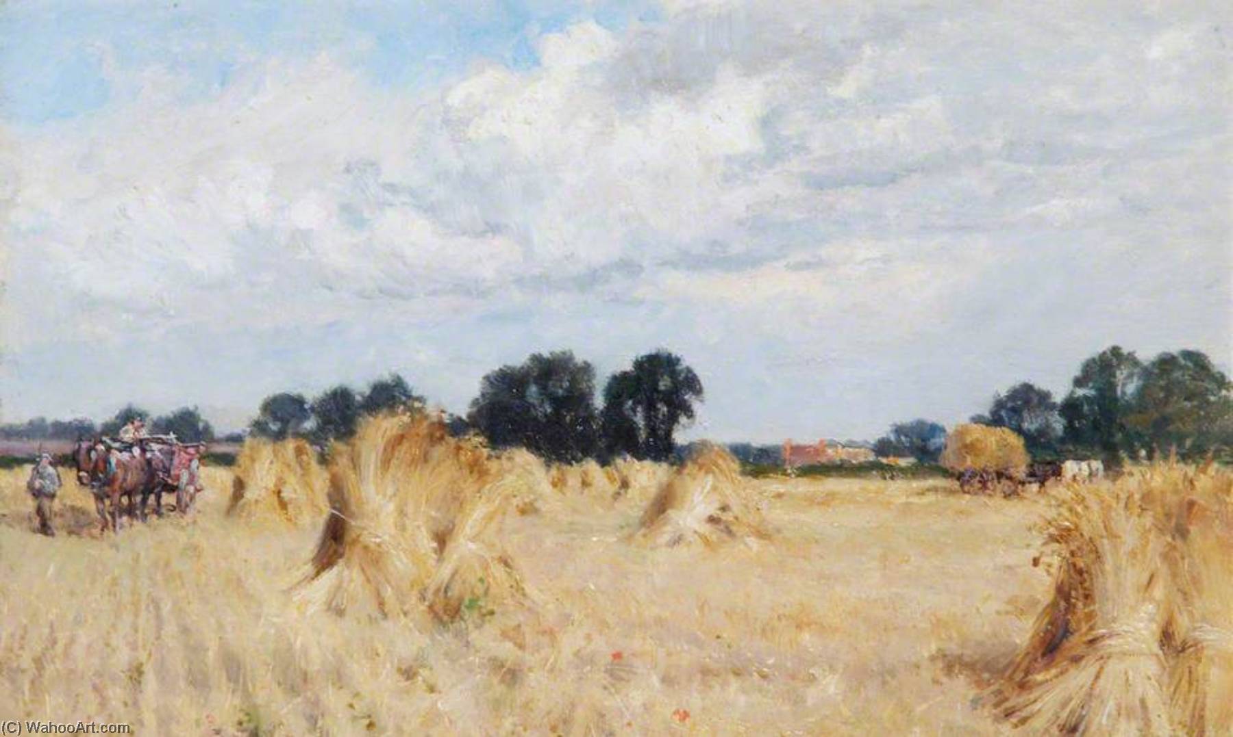 Wikioo.org - The Encyclopedia of Fine Arts - Painting, Artwork by Frederick William Newton Whitehead - Cornfield