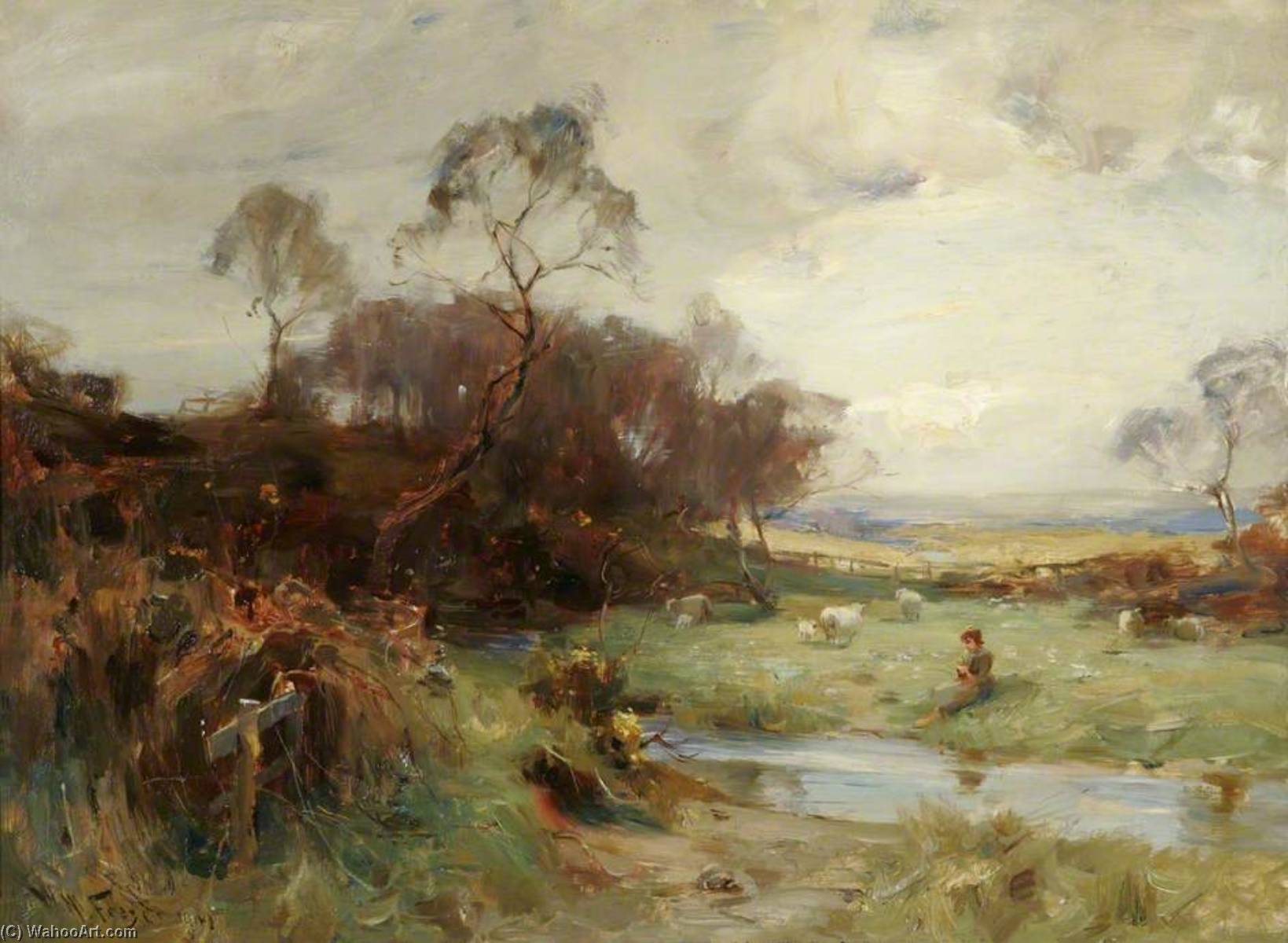 Wikioo.org - The Encyclopedia of Fine Arts - Painting, Artwork by William Miller Frazer - Annaty Burn, Scone
