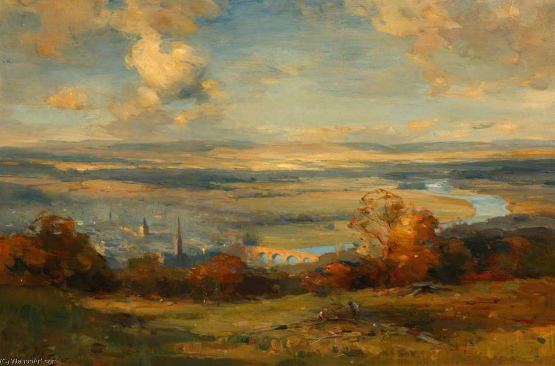 Wikioo.org - The Encyclopedia of Fine Arts - Painting, Artwork by William Miller Frazer - Perth from the South