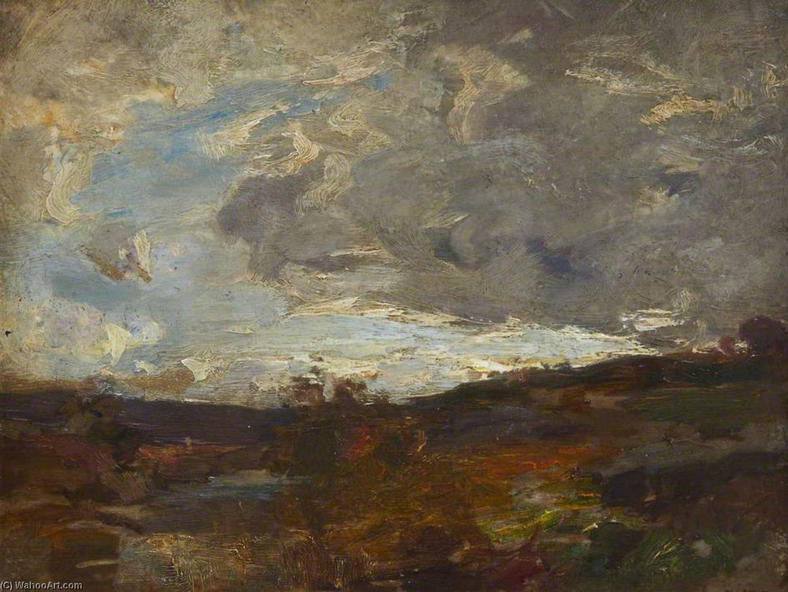 Wikioo.org - The Encyclopedia of Fine Arts - Painting, Artwork by William Miller Frazer - Gathering Cloud – Pentland Side