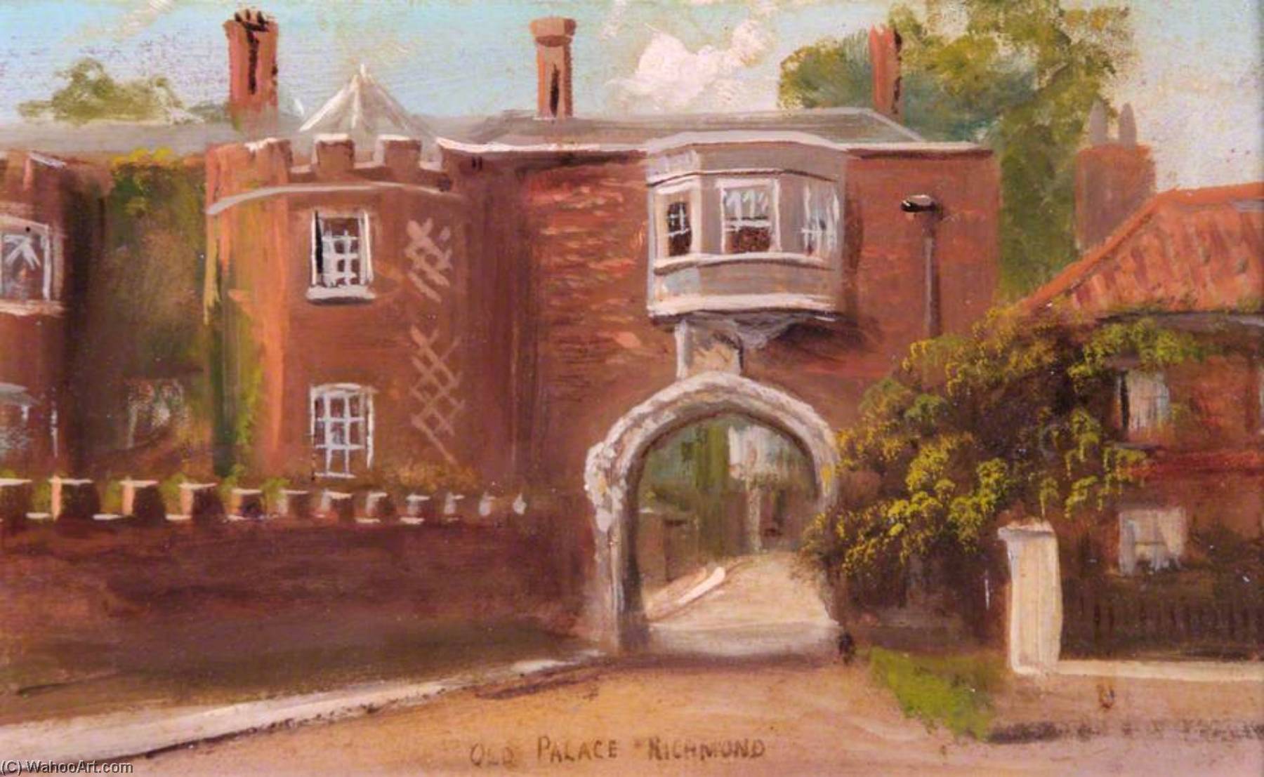 Wikioo.org - The Encyclopedia of Fine Arts - Painting, Artwork by James Isaiah Lewis - Old Palace, Richmond, Surrey