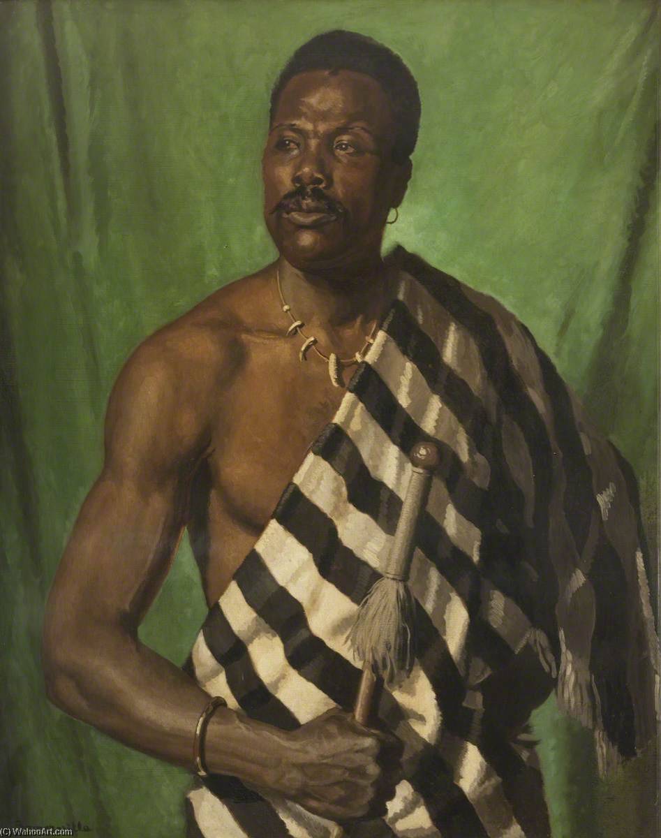 Wikioo.org - The Encyclopedia of Fine Arts - Painting, Artwork by Howard Somerville - Nigel, a Zulu