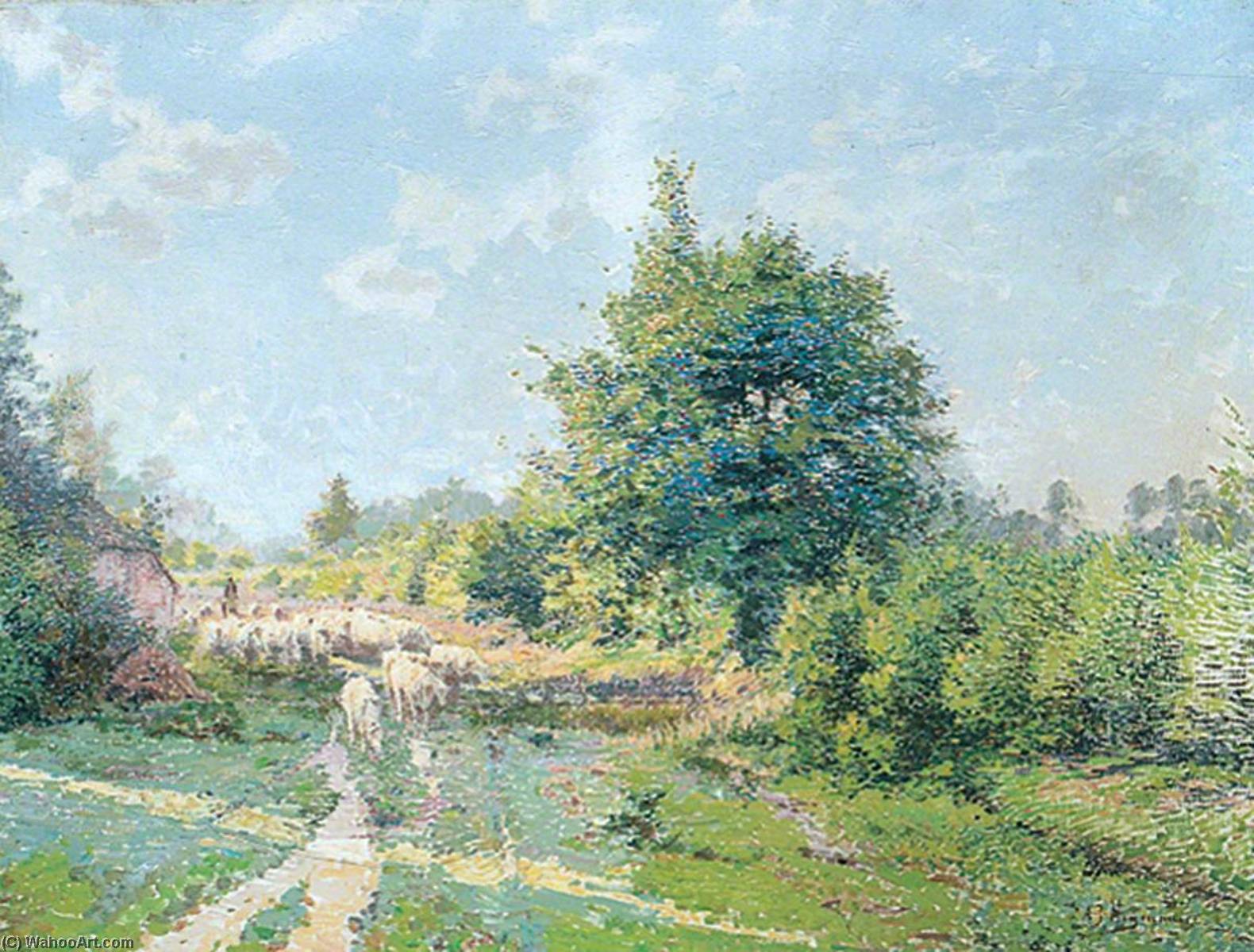 Wikioo.org - The Encyclopedia of Fine Arts - Painting, Artwork by Adriaan Josef Heymans - The Path across the Heath