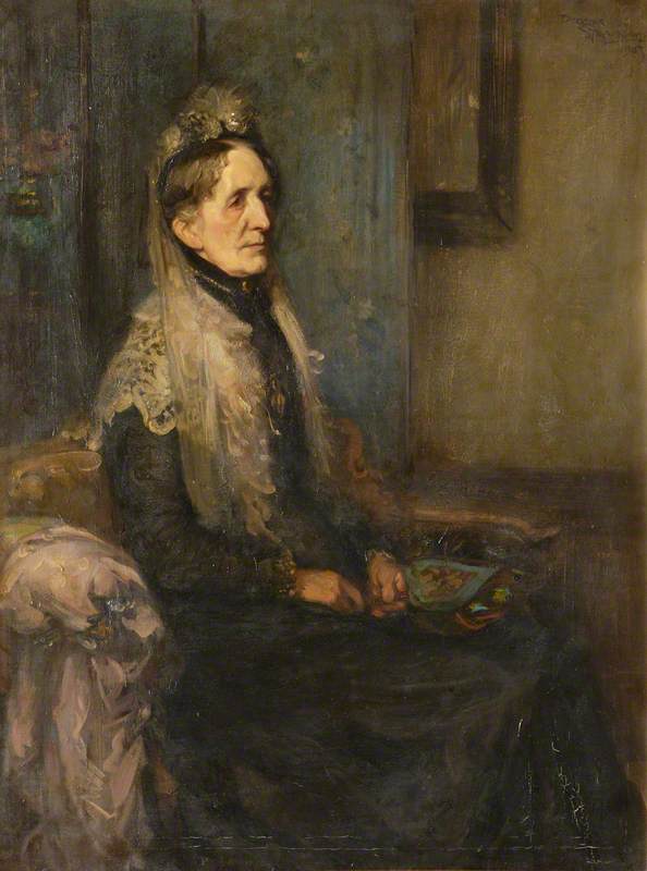 Wikioo.org - The Encyclopedia of Fine Arts - Painting, Artwork by Douglas Strachan - Mrs Watt, Mother of James Cromar Watt
