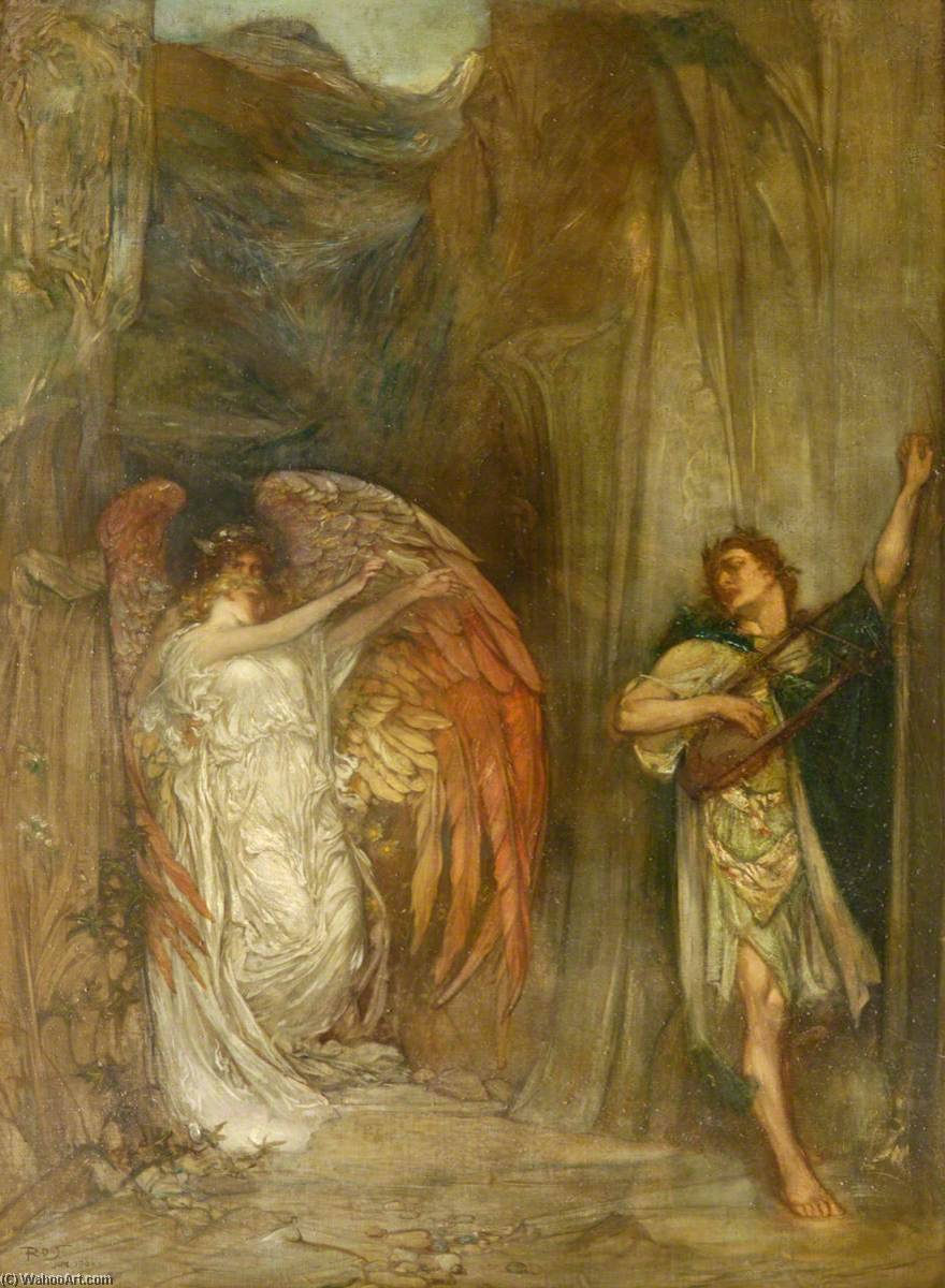 Wikioo.org - The Encyclopedia of Fine Arts - Painting, Artwork by Douglas Strachan - Orpheus Leaving Eurydice