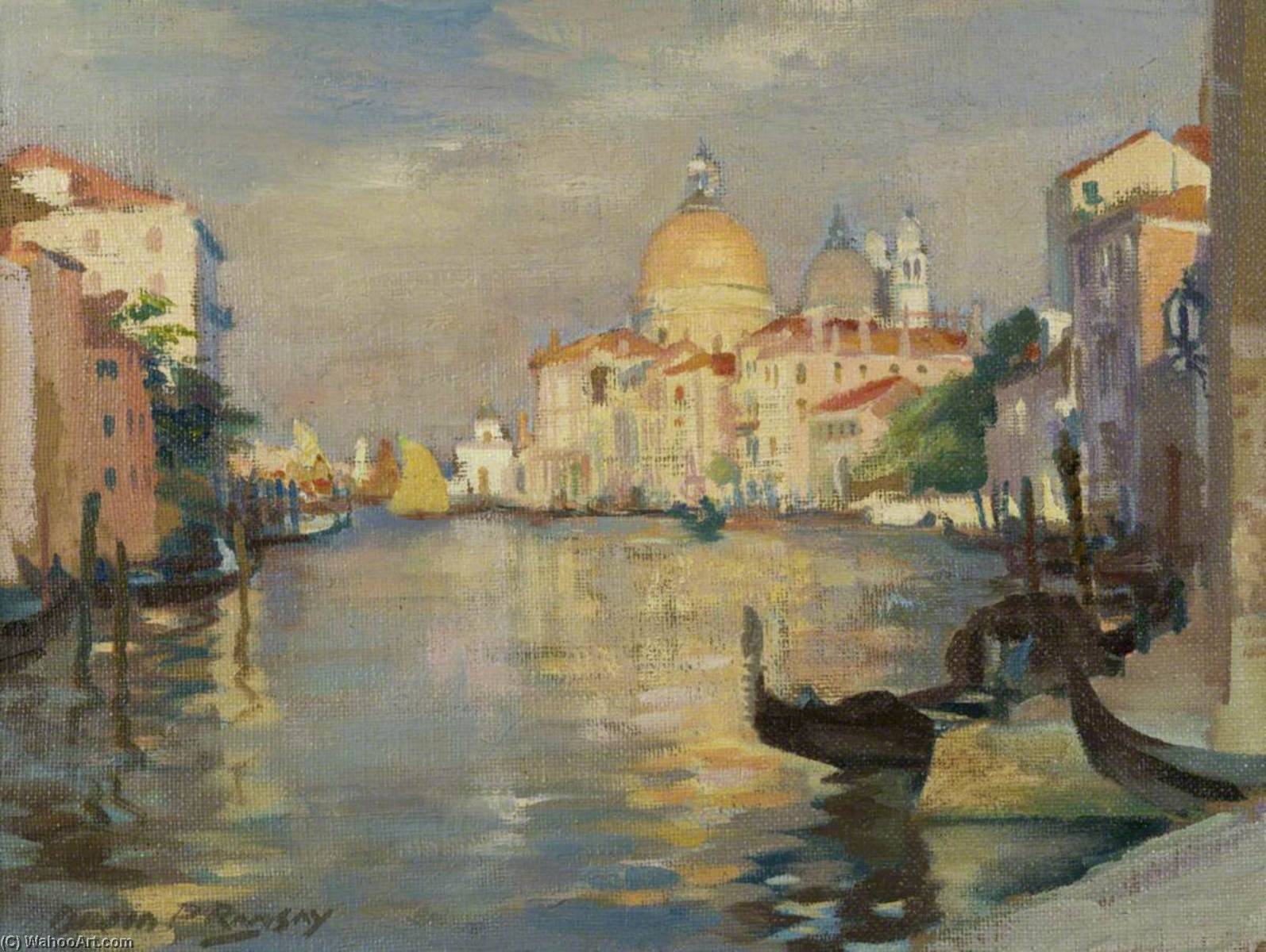 WikiOO.org - Güzel Sanatlar Ansiklopedisi - Resim, Resimler David Prophet Ramsay - A Venetian Canal