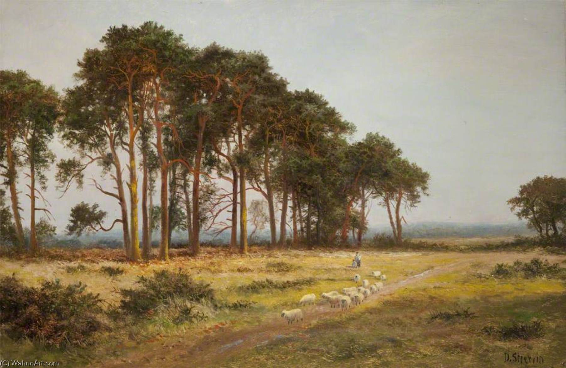 Wikioo.org - The Encyclopedia of Fine Arts - Painting, Artwork by Daniel Sherrin - Evening at Bletchworth