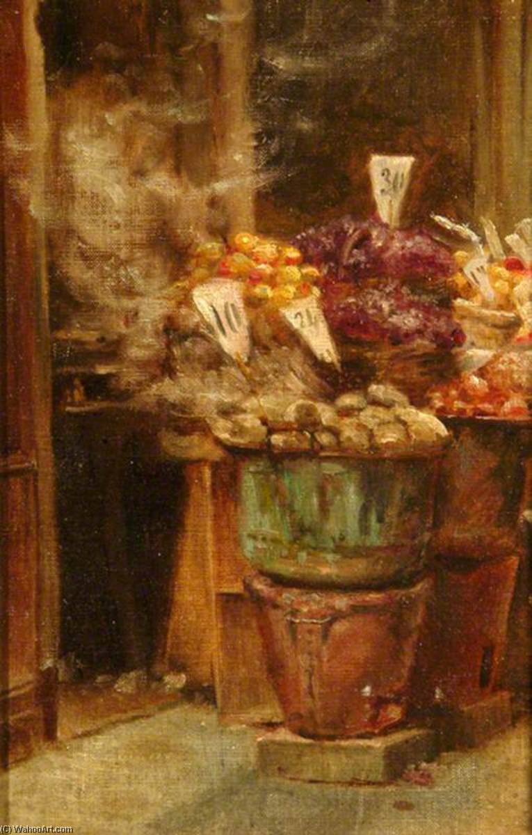 Wikioo.org - The Encyclopedia of Fine Arts - Painting, Artwork by Percy Harland Fisher - Italian Fruit Stall