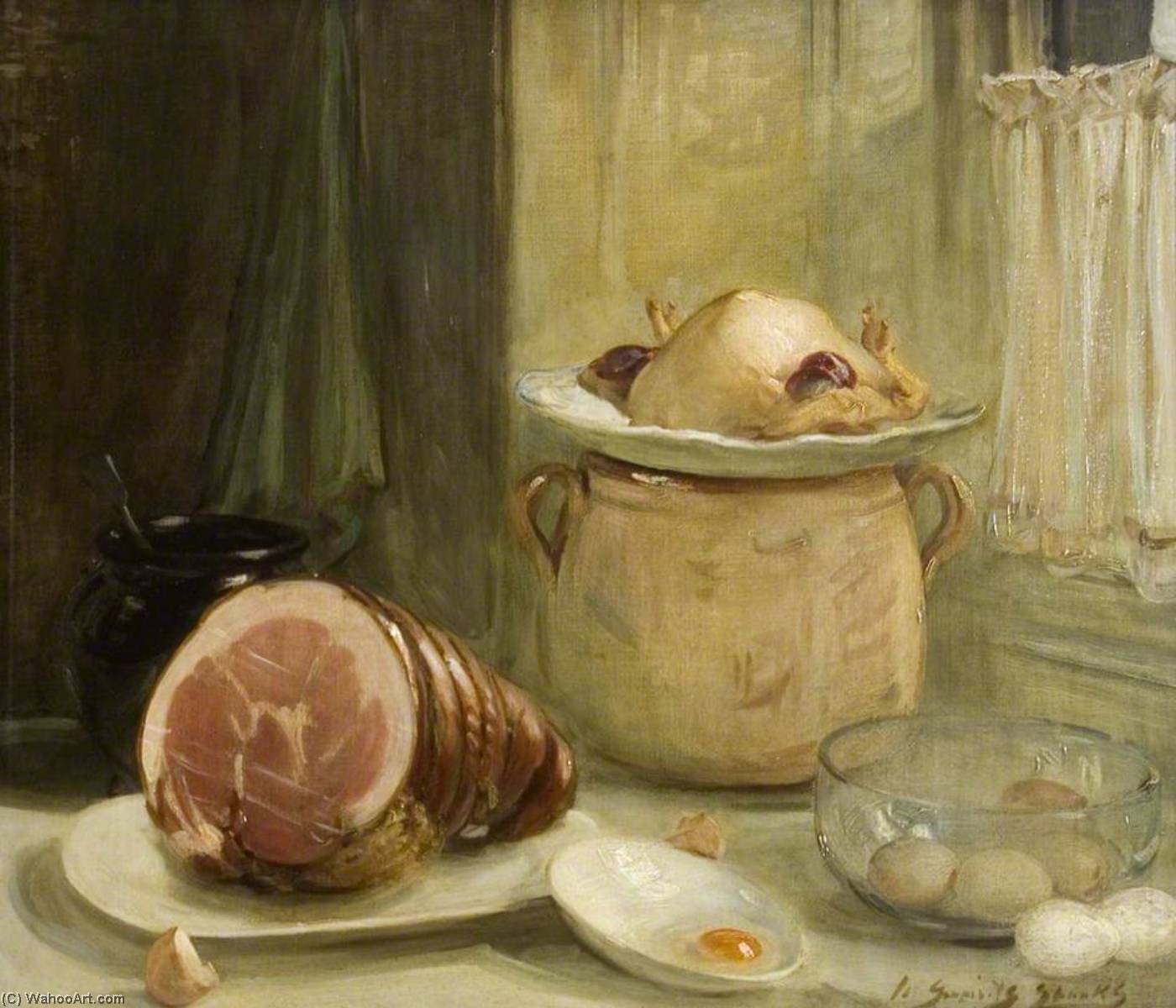 Wikioo.org - The Encyclopedia of Fine Arts - Painting, Artwork by William Somerville Shanks - Pantry Shelf