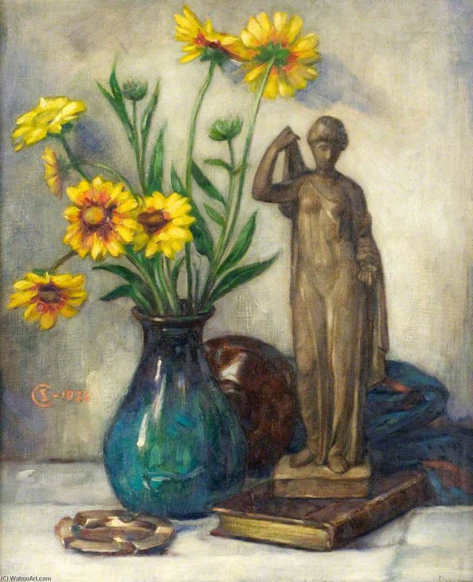 Wikioo.org - The Encyclopedia of Fine Arts - Painting, Artwork by Stewart Carmichael - Still Life (The Tanagra Figure)