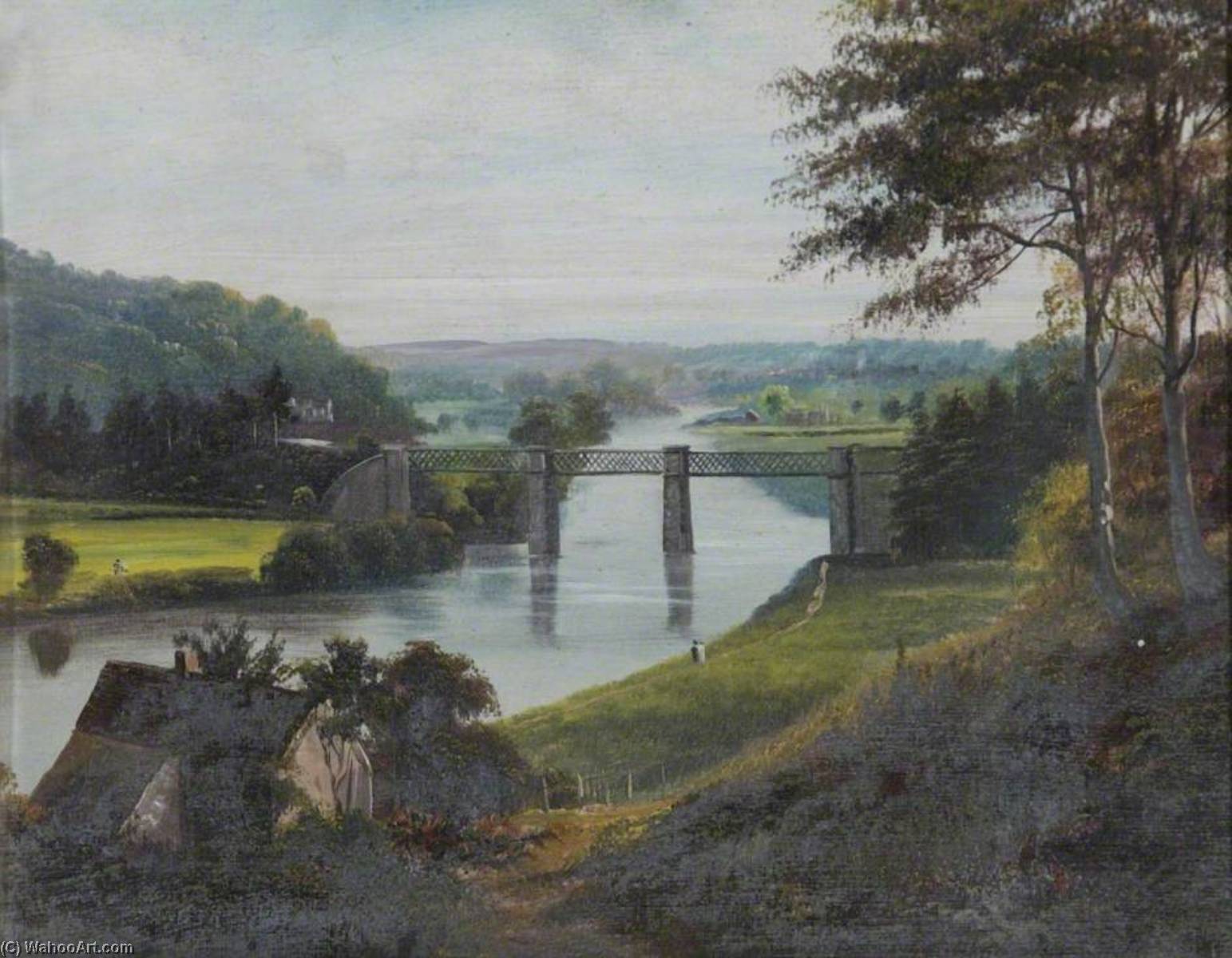 WikiOO.org - Encyclopedia of Fine Arts - Lukisan, Artwork George Willis Pryce - Dowles Bridge, Bewdley, Worcestershire