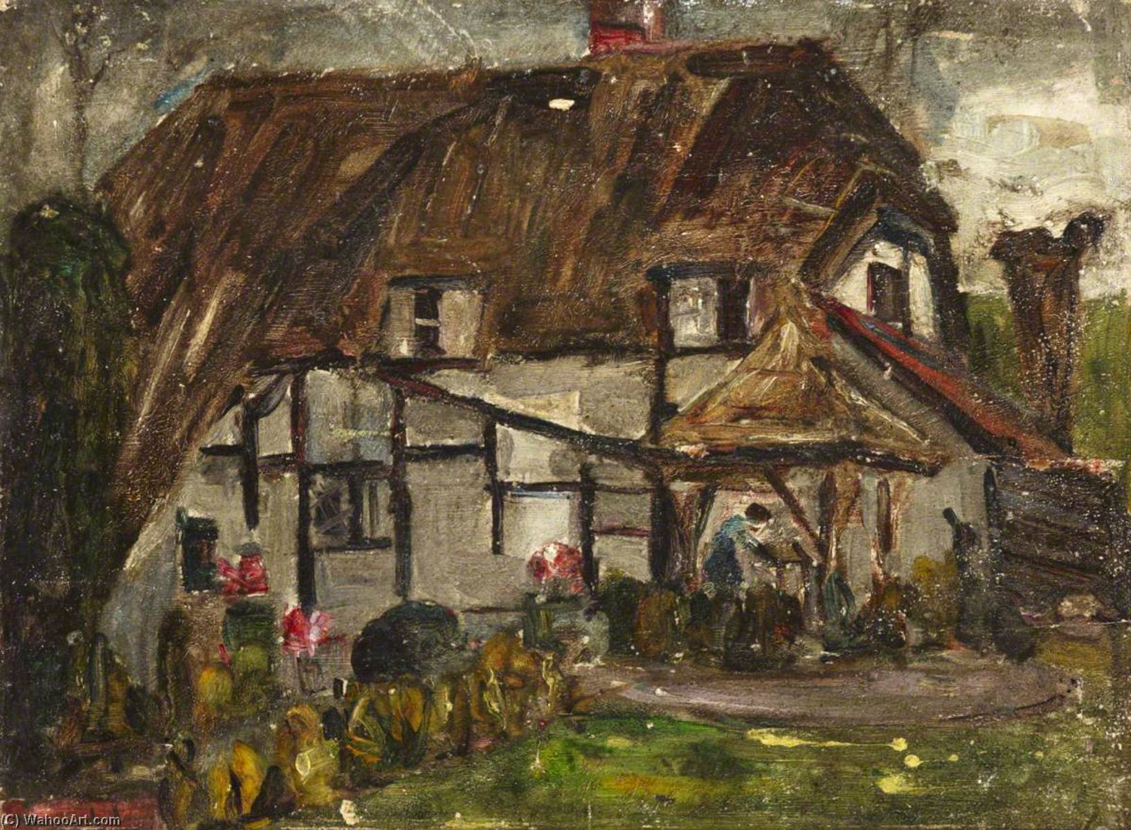 Wikioo.org - The Encyclopedia of Fine Arts - Painting, Artwork by Maud Ireland Button - Rustic Country Home