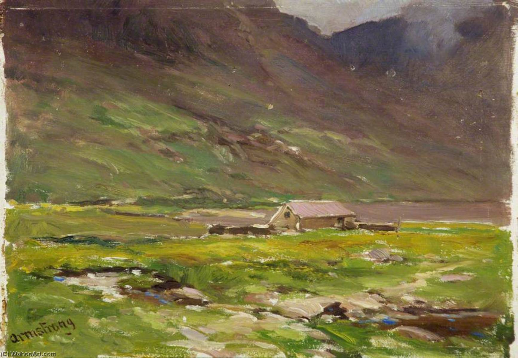 Wikioo.org - The Encyclopedia of Fine Arts - Painting, Artwork by Francis Abel William Taylor Armstrong - Lake Ogwen