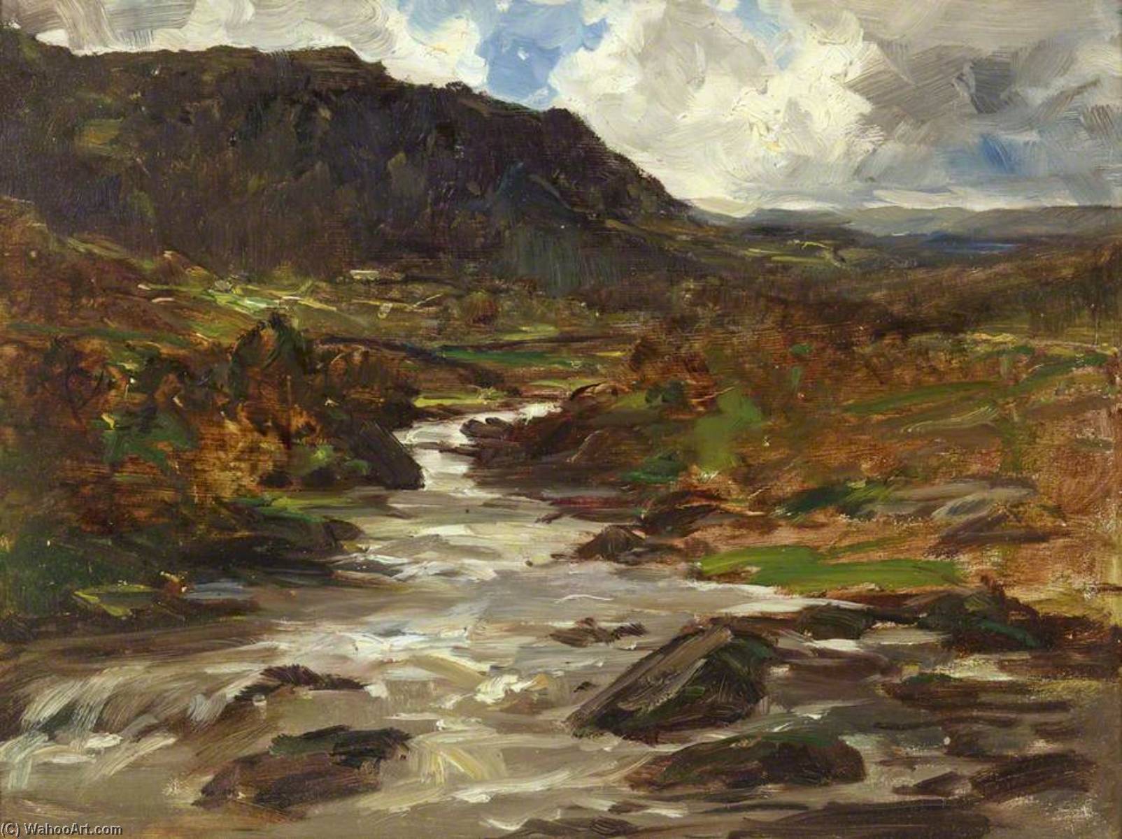 Wikioo.org - The Encyclopedia of Fine Arts - Painting, Artwork by Francis Abel William Taylor Armstrong - A Mountain Stream