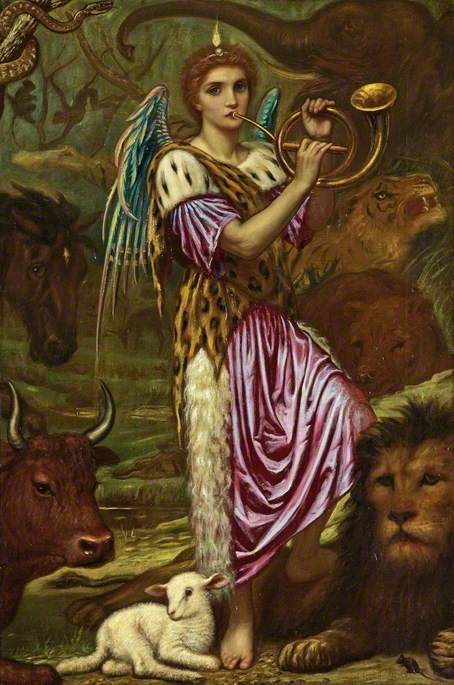 Wikioo.org - The Encyclopedia of Fine Arts - Painting, Artwork by Edward Arthur Fellowes Prynne - 'O all ye beasts and cattle bless ye the Lord'