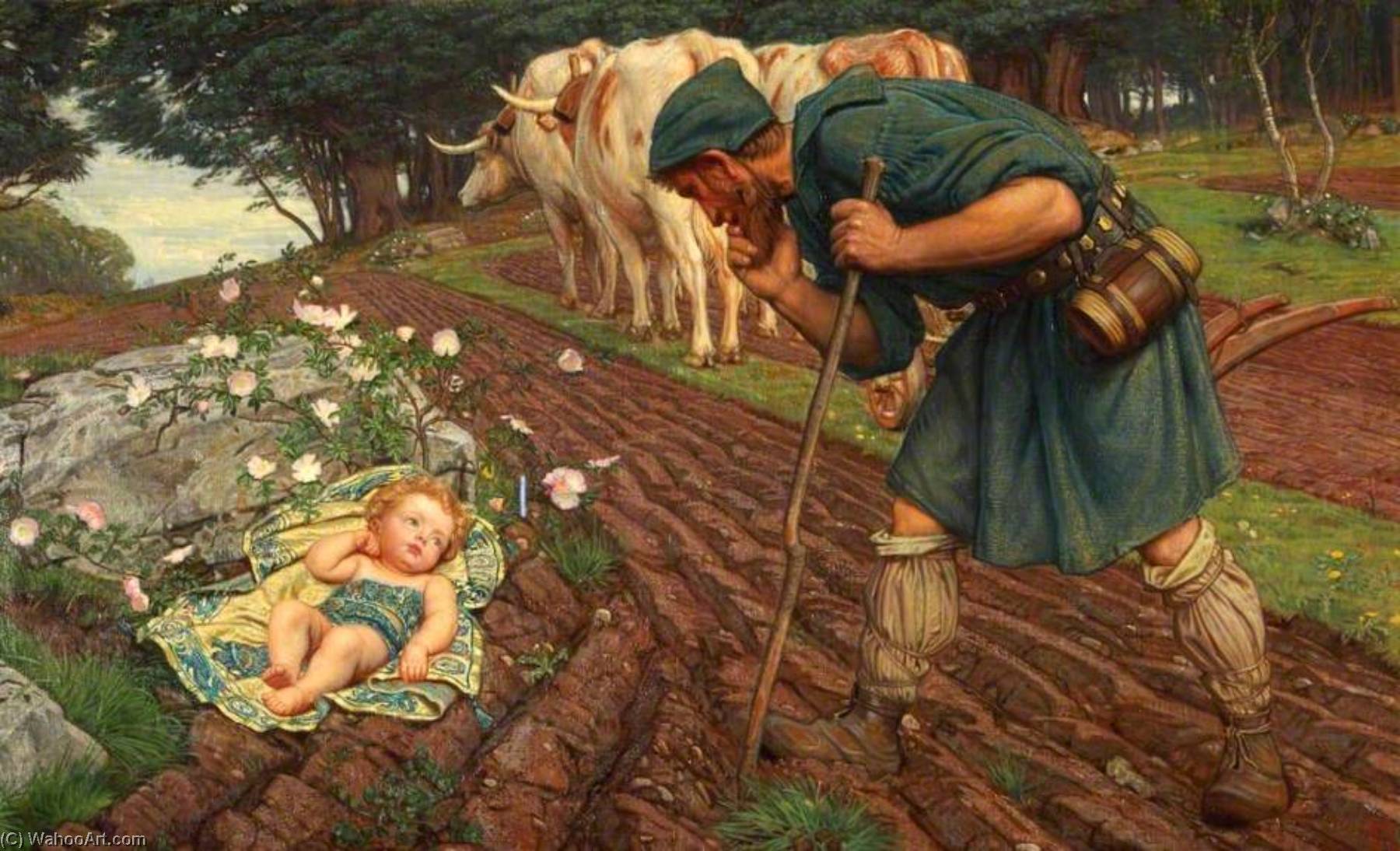 Wikioo.org - The Encyclopedia of Fine Arts - Painting, Artwork by Charles March Gere - The Finding of the Infant Saint George
