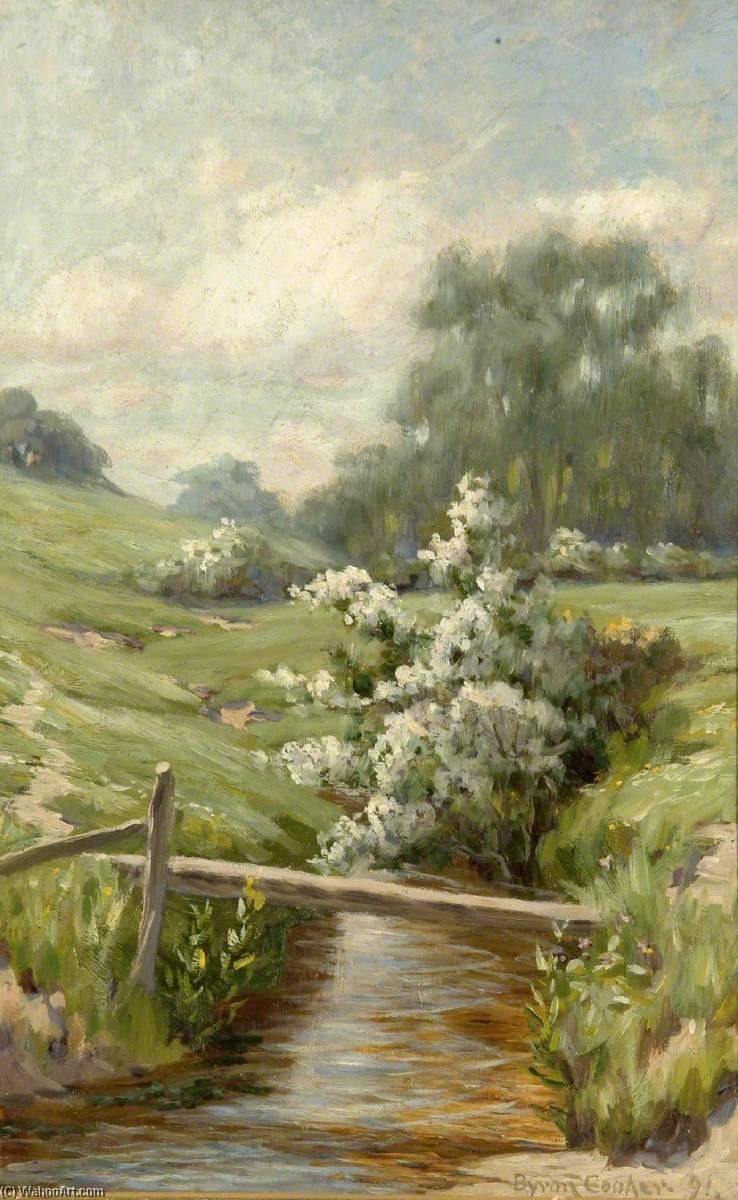 Wikioo.org - The Encyclopedia of Fine Arts - Painting, Artwork by Byron Cooper - Stream through Countryside