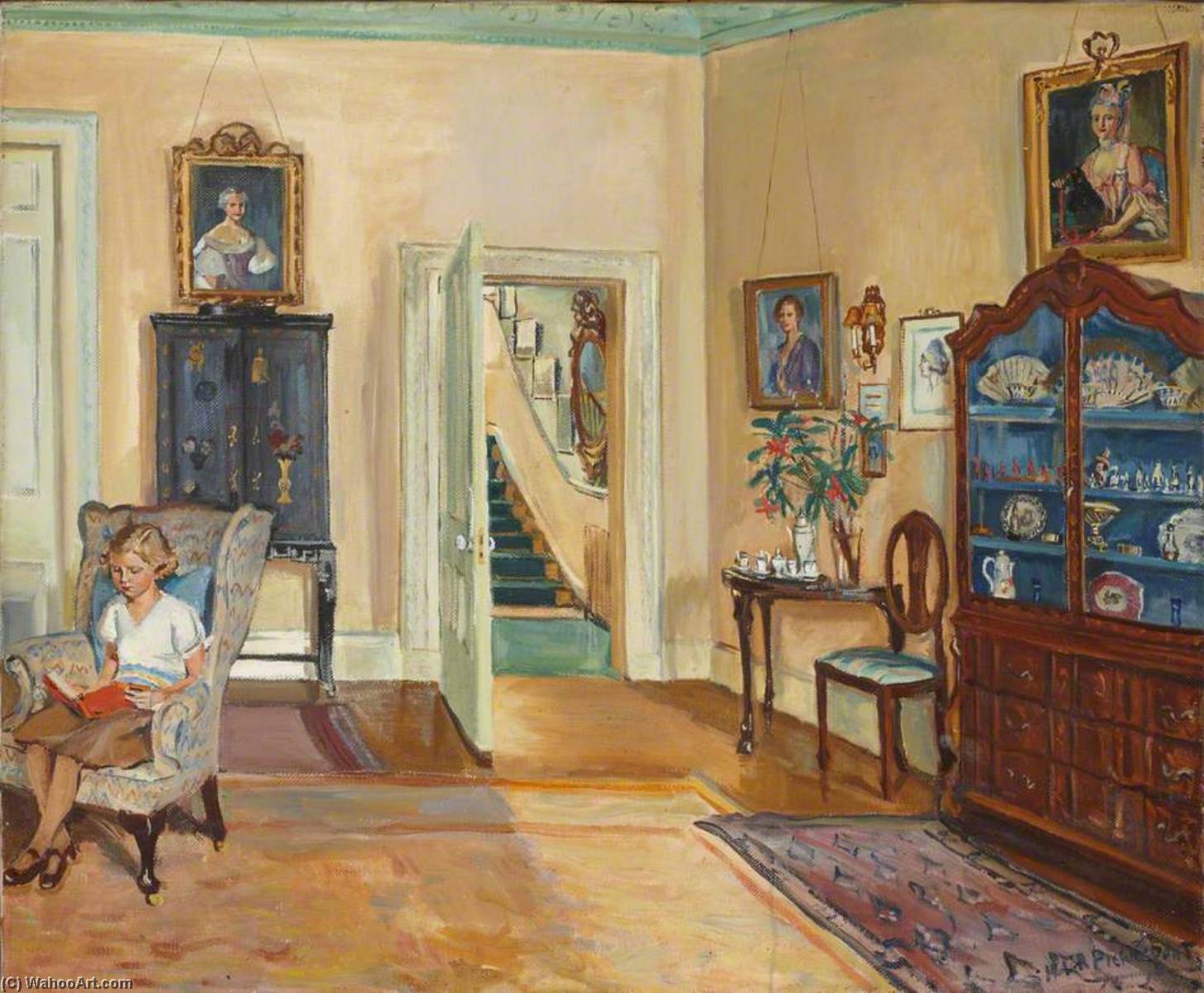 Wikioo.org - The Encyclopedia of Fine Arts - Painting, Artwork by Marie Louise Roosevelt Pierrepont - Lady Rozelle as a Child