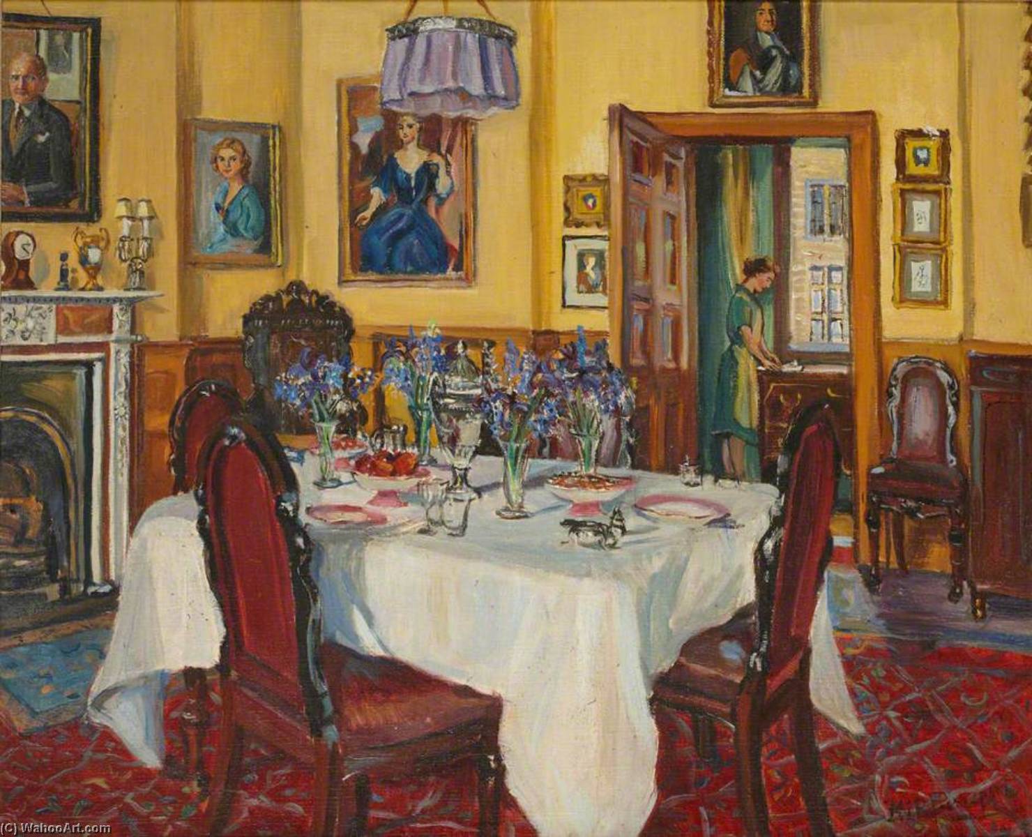 Wikioo.org - The Encyclopedia of Fine Arts - Painting, Artwork by Marie Louise Roosevelt Pierrepont - Dining Room
