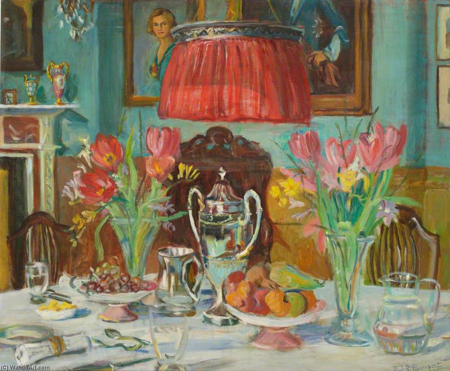 Wikioo.org - The Encyclopedia of Fine Arts - Painting, Artwork by Marie Louise Roosevelt Pierrepont - Private Dining Room, Thoresby Hall