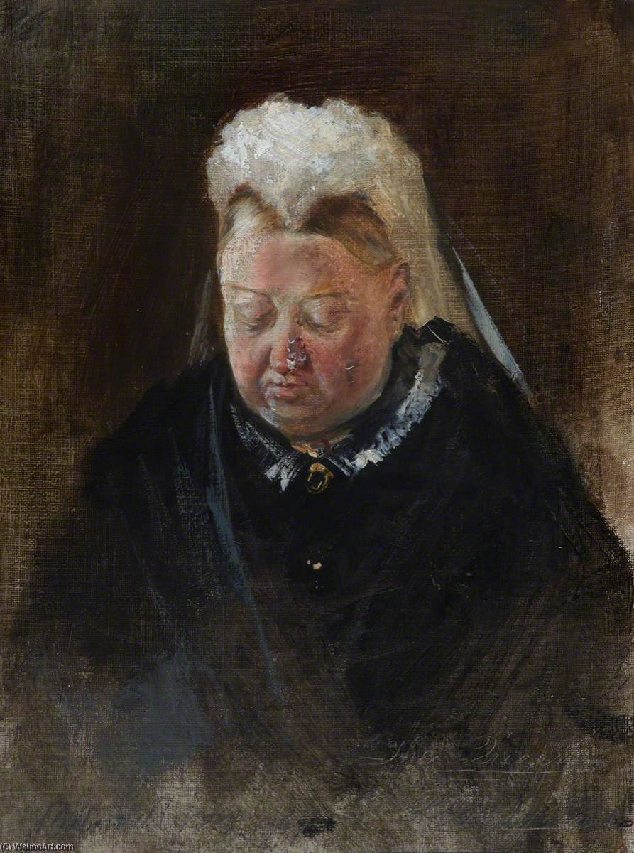 Wikioo.org - The Encyclopedia of Fine Arts - Painting, Artwork by George Ogilvy Reid - Sketch of Queen Victoria (1819–1901)