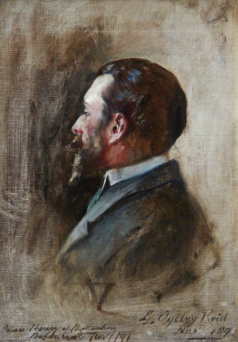 Wikioo.org - The Encyclopedia of Fine Arts - Painting, Artwork by George Ogilvy Reid - Sketch of Prince Henry of Battenberg (1858–1896)