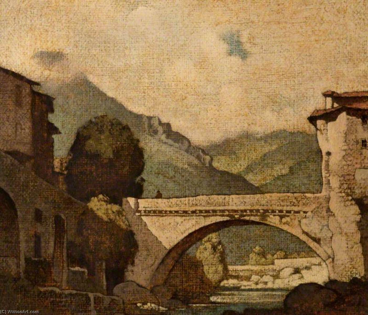 Wikioo.org - The Encyclopedia of Fine Arts - Painting, Artwork by Bertram Nicholls - A Mountain Village