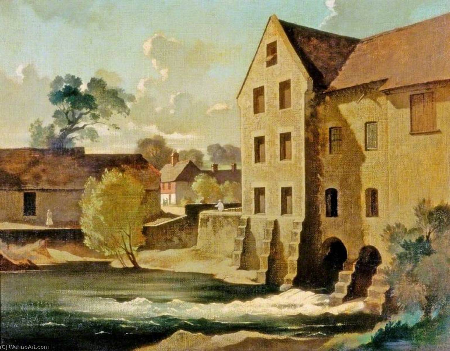 Wikioo.org - The Encyclopedia of Fine Arts - Painting, Artwork by Bertram Nicholls - Old Mill, Midhurst, West Sussex