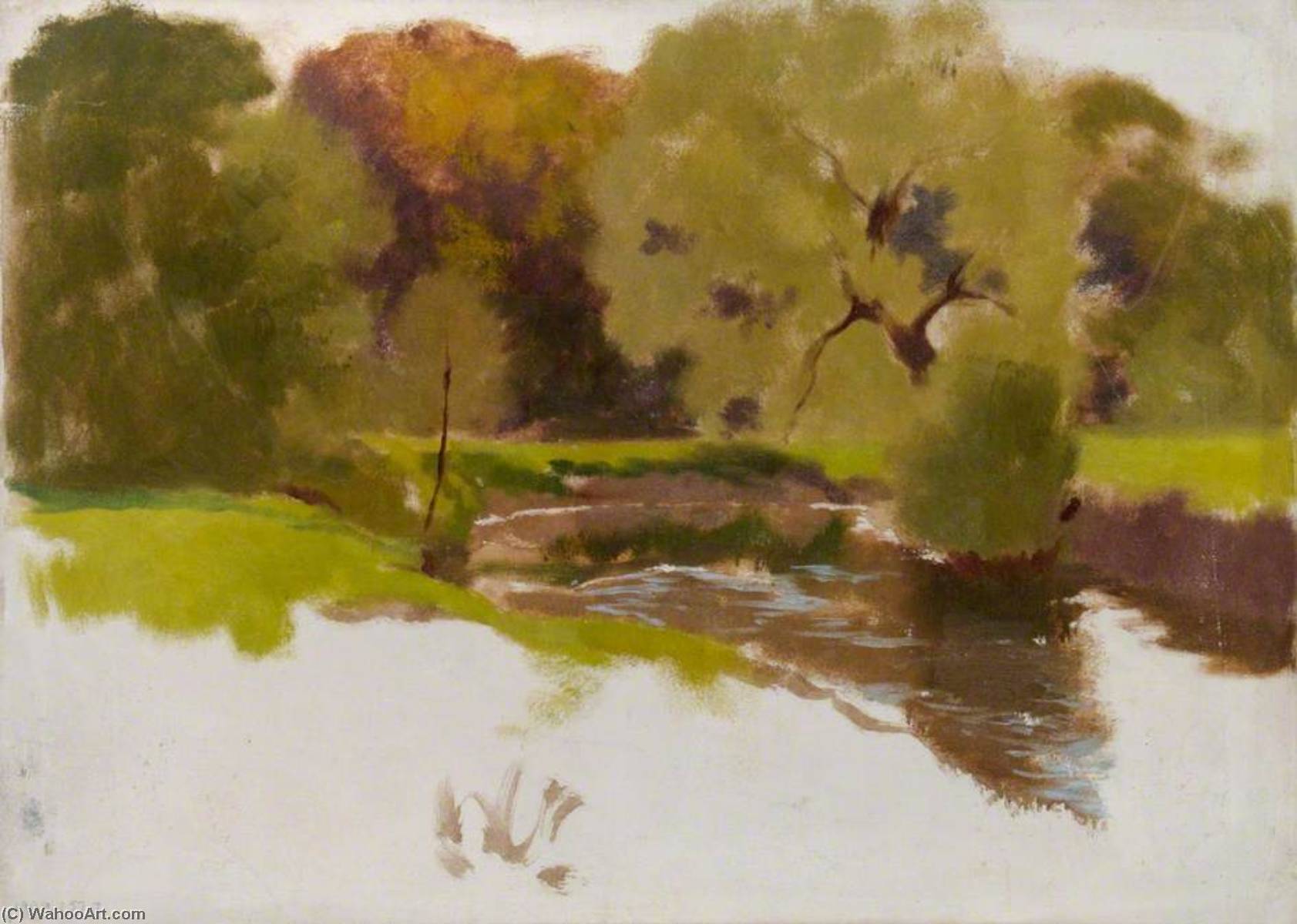 Wikioo.org - The Encyclopedia of Fine Arts - Painting, Artwork by Miles Fletcher De Montmorency - The Pond