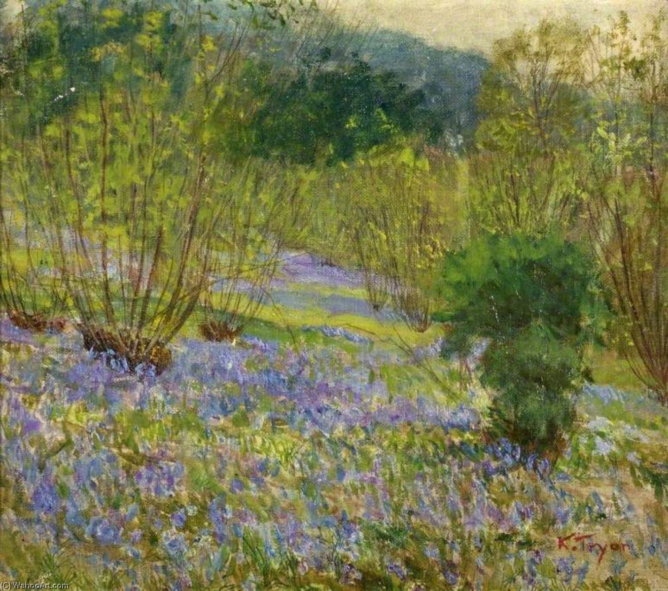 Wikioo.org - The Encyclopedia of Fine Arts - Painting, Artwork by Kate Allen Tryon - Bluebells in Hodson Woods, Wiltshire