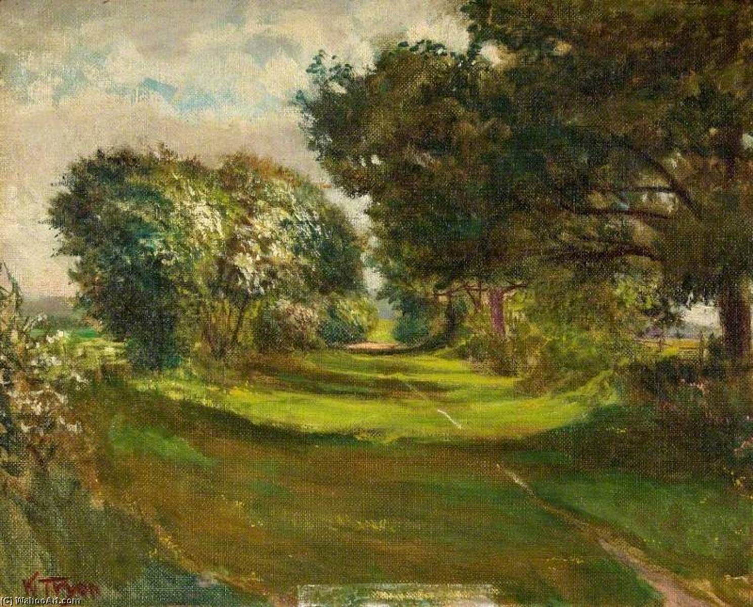 Wikioo.org - The Encyclopedia of Fine Arts - Painting, Artwork by Kate Allen Tryon - Hawthorn Lane, Old Icknield Way
