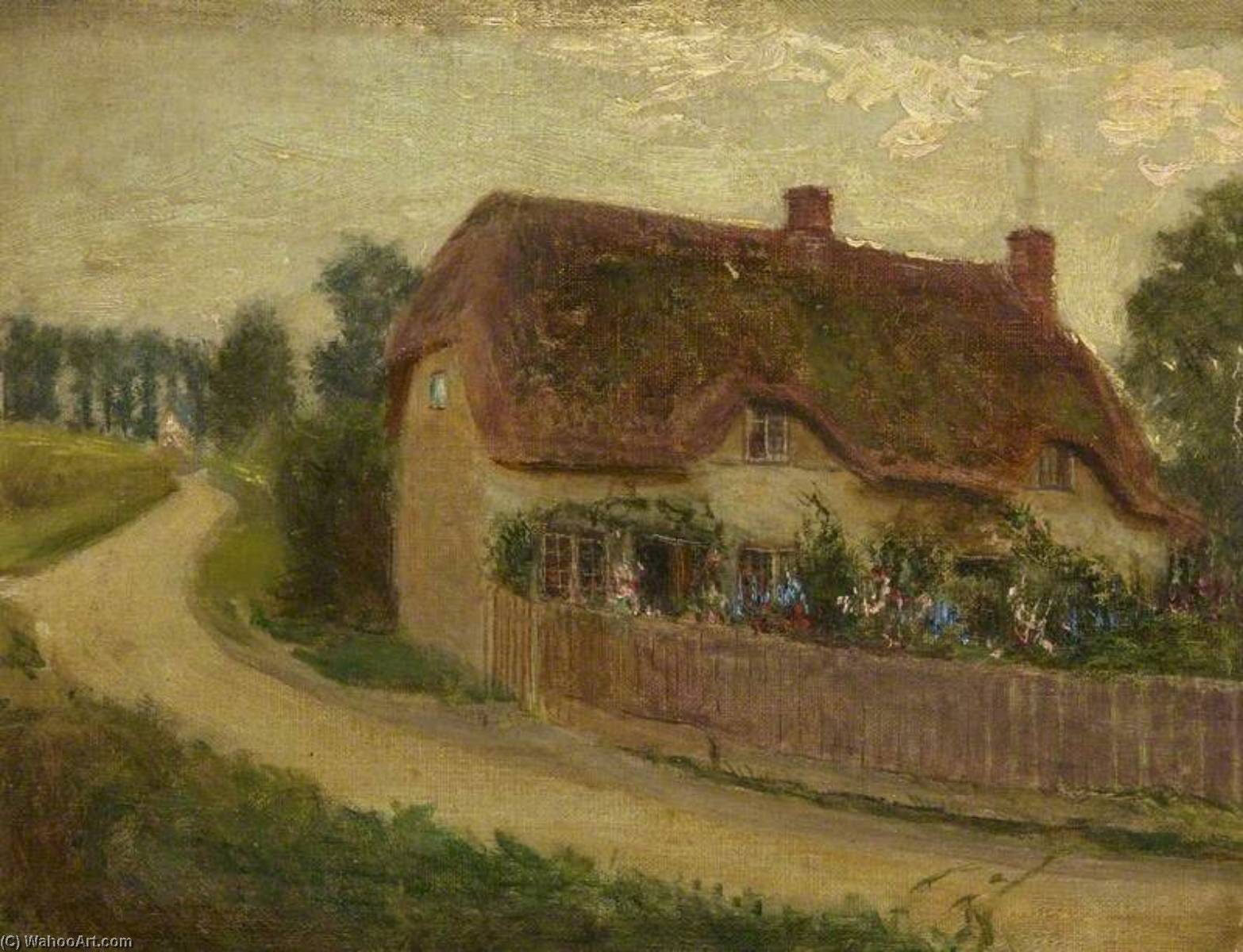 Wikioo.org - The Encyclopedia of Fine Arts - Painting, Artwork by Kate Allen Tryon - Cottage (formerly at the end of the lane leading to Coate Water)