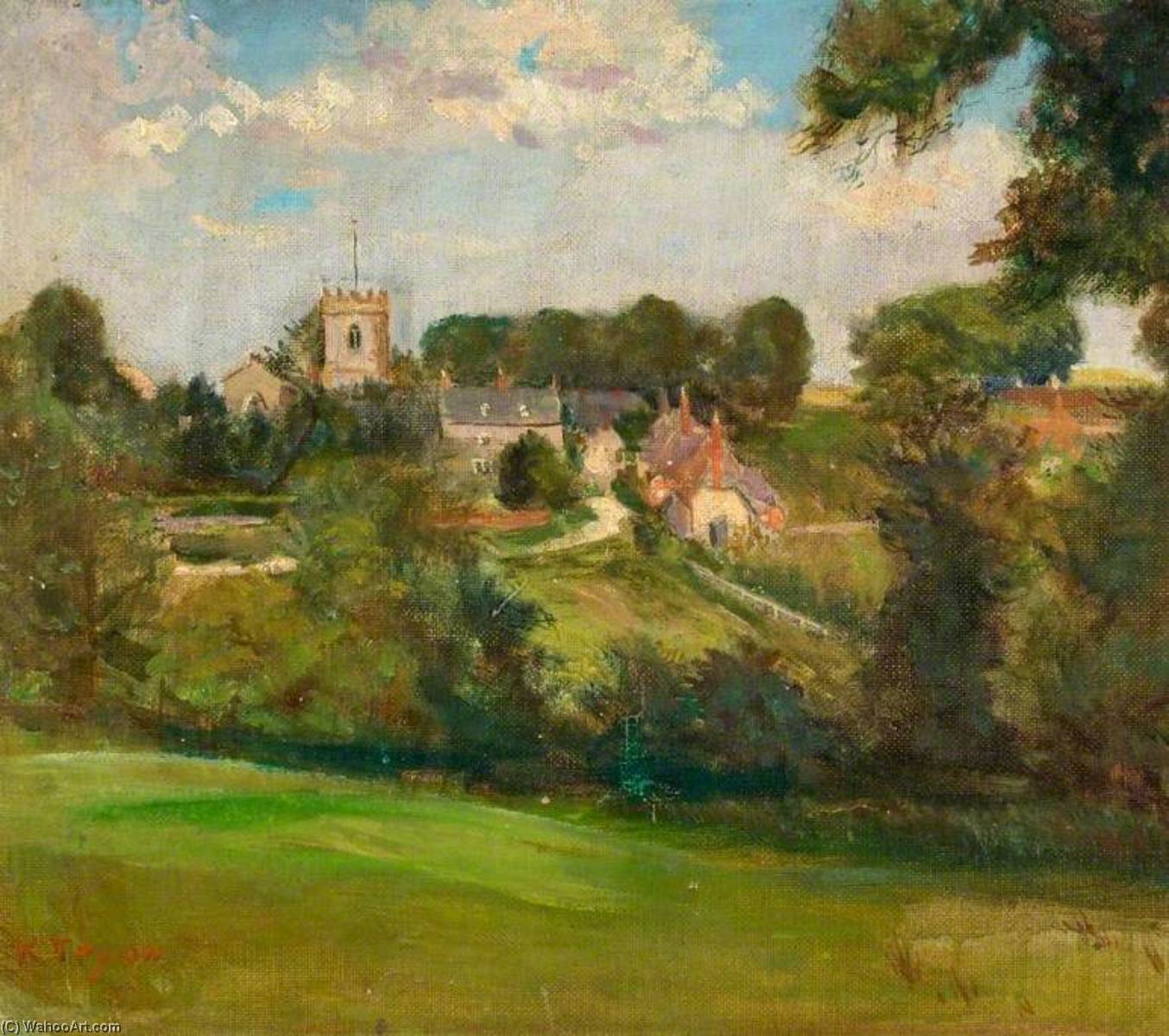 Wikioo.org - The Encyclopedia of Fine Arts - Painting, Artwork by Kate Allen Tryon - Chiseldon Church, Wiltshire
