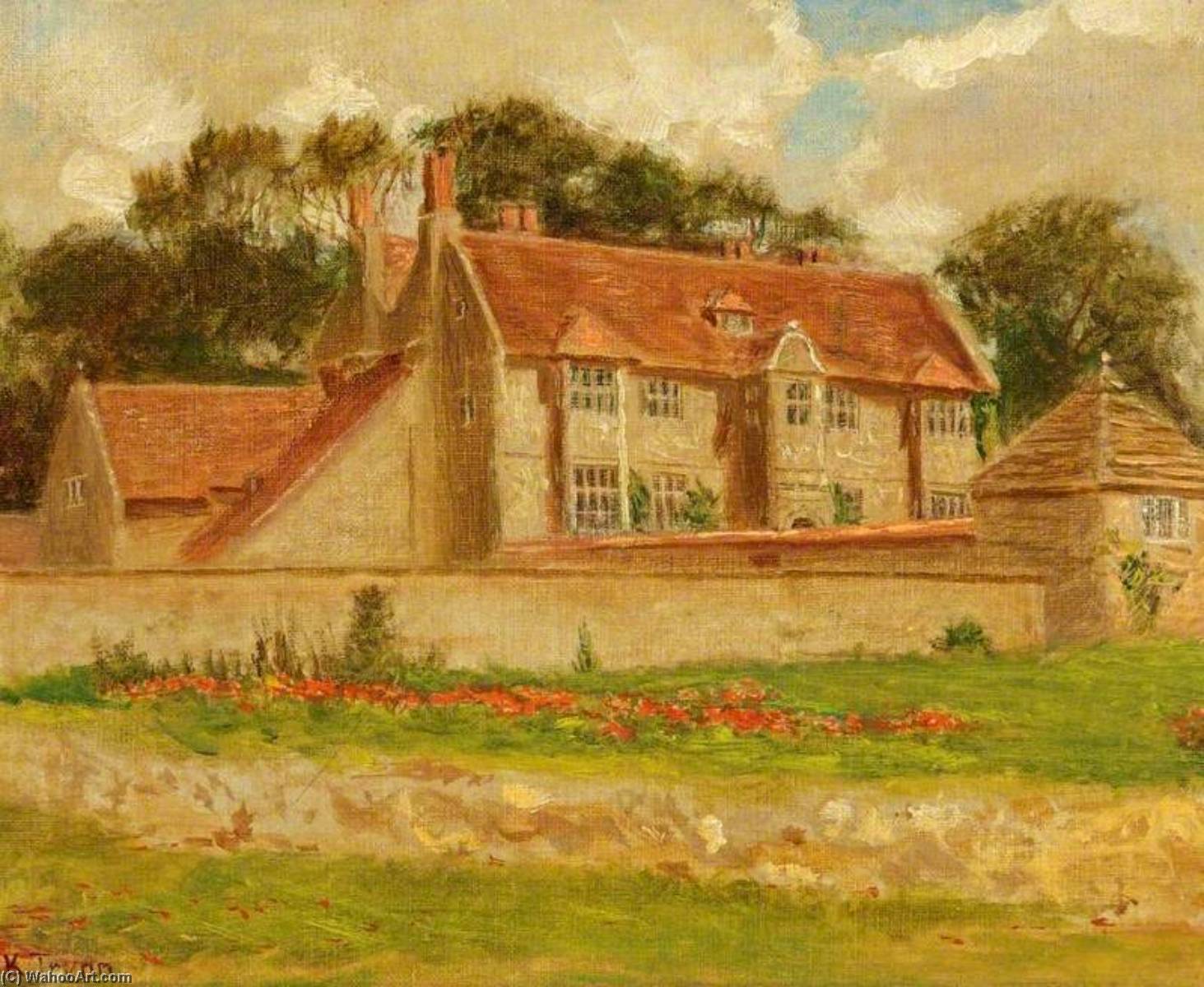 Wikioo.org - The Encyclopedia of Fine Arts - Painting, Artwork by Kate Allen Tryon - Upham House at Upper Upham, Wiltshire